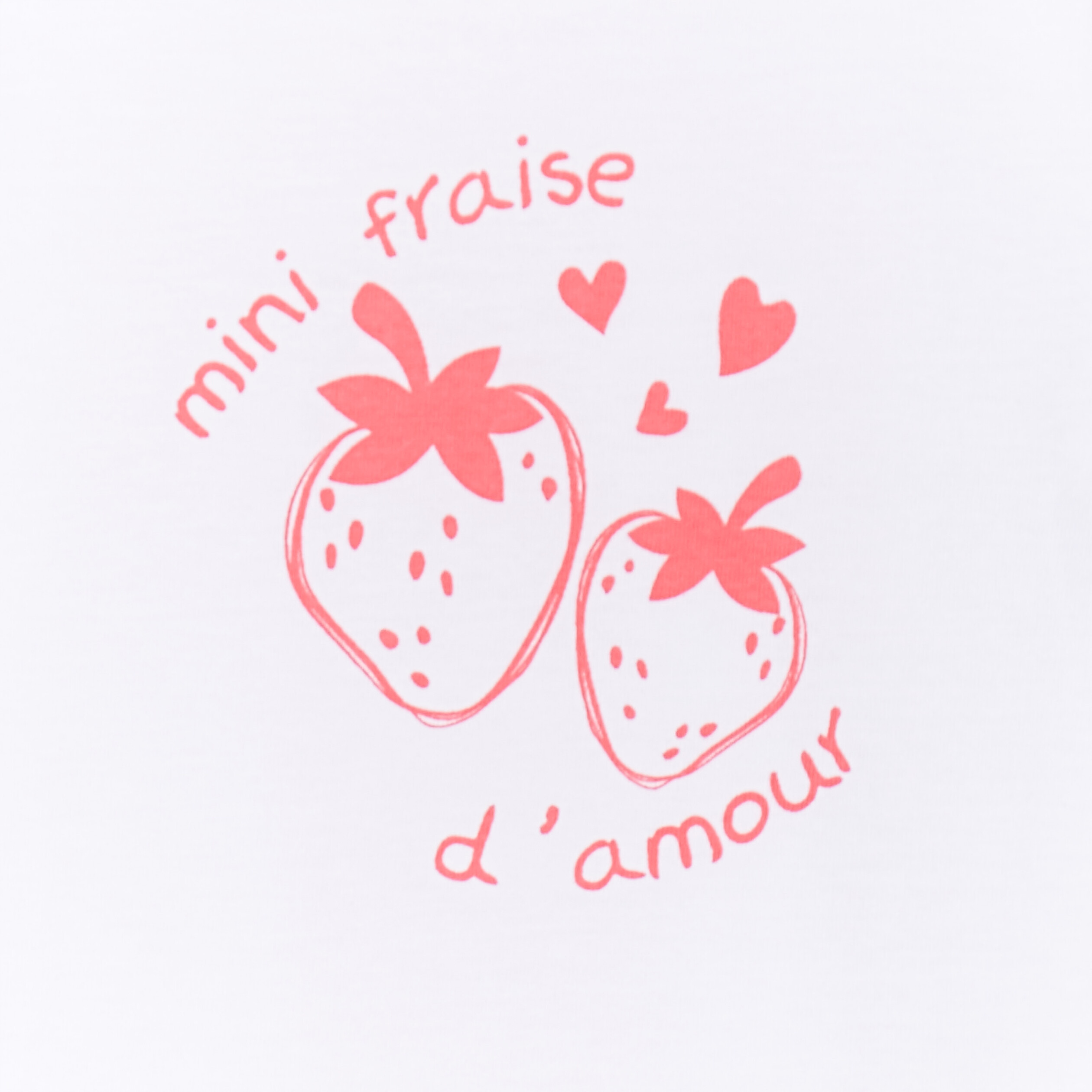 t shirt col rond manches courtes coton blanc bebef T-shirt col rond manches courtes coton blanc bébé fille