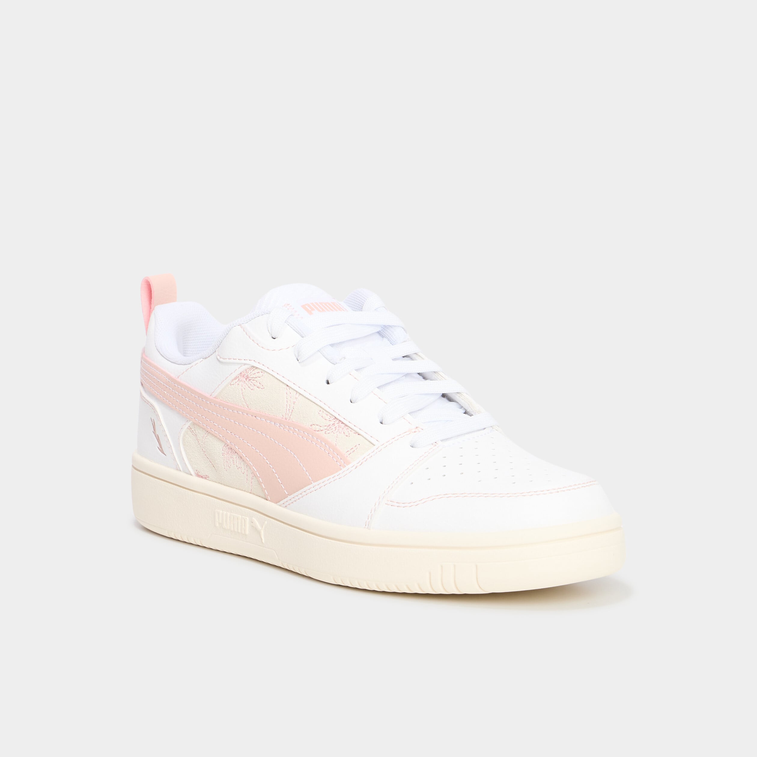 Tennis basses &agrave; lacets Puma rose femme