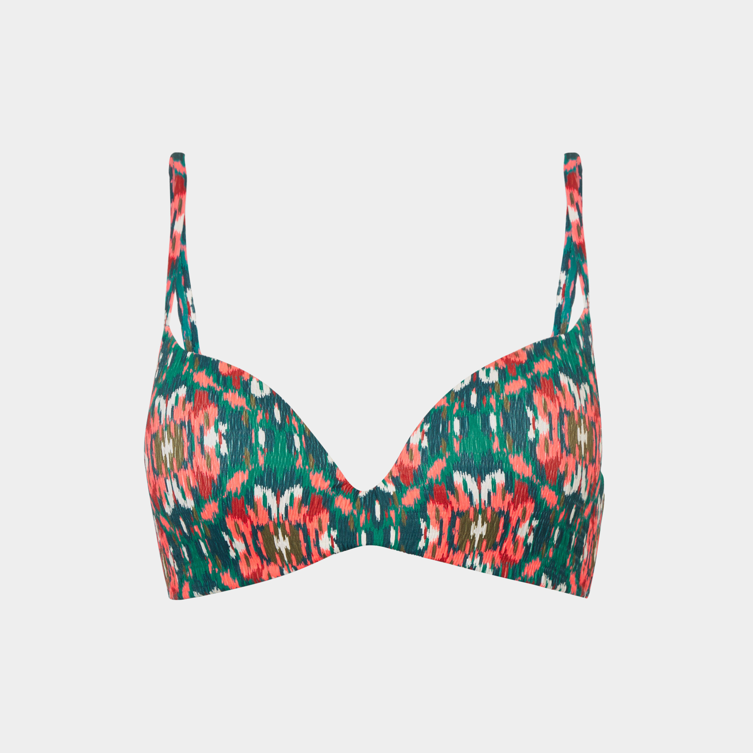 Haut de maillot push up coordonnable bleu p&eacute;trole femme