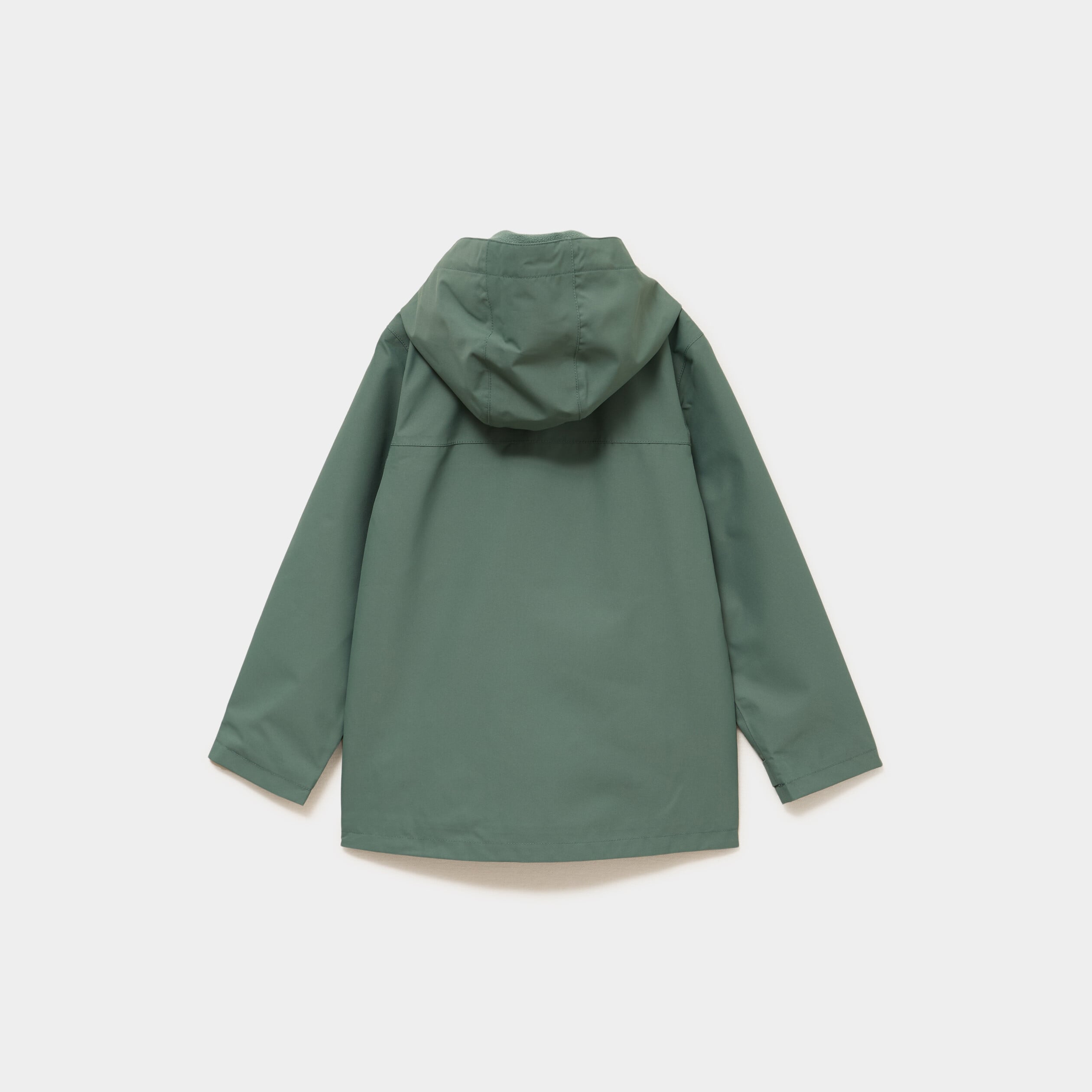 Imperm&eacute;able coupe-vent &agrave; capuche vert kaki fille