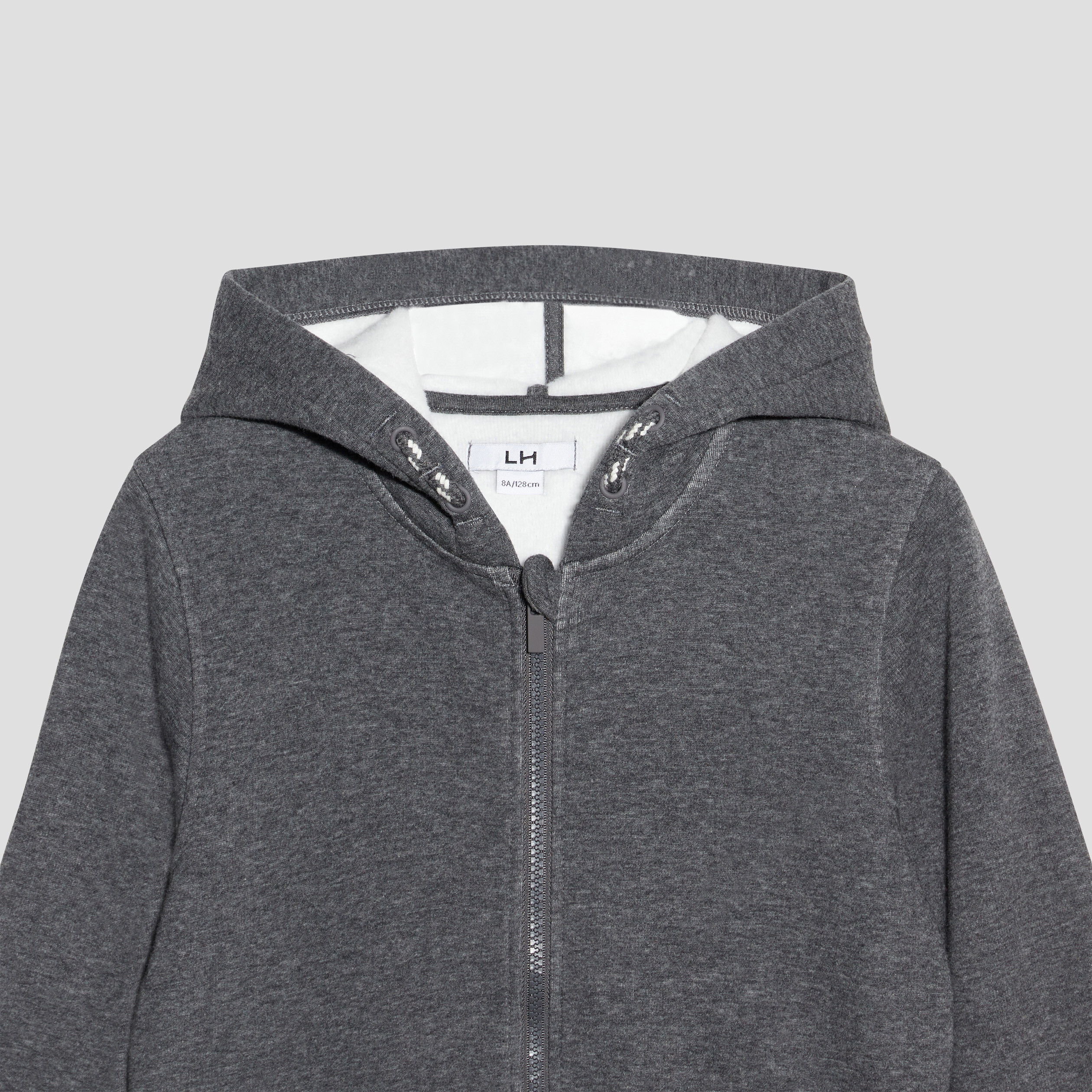 sweat zippe a capuche gris garcon Sweat zippé à capuche gris garçon
