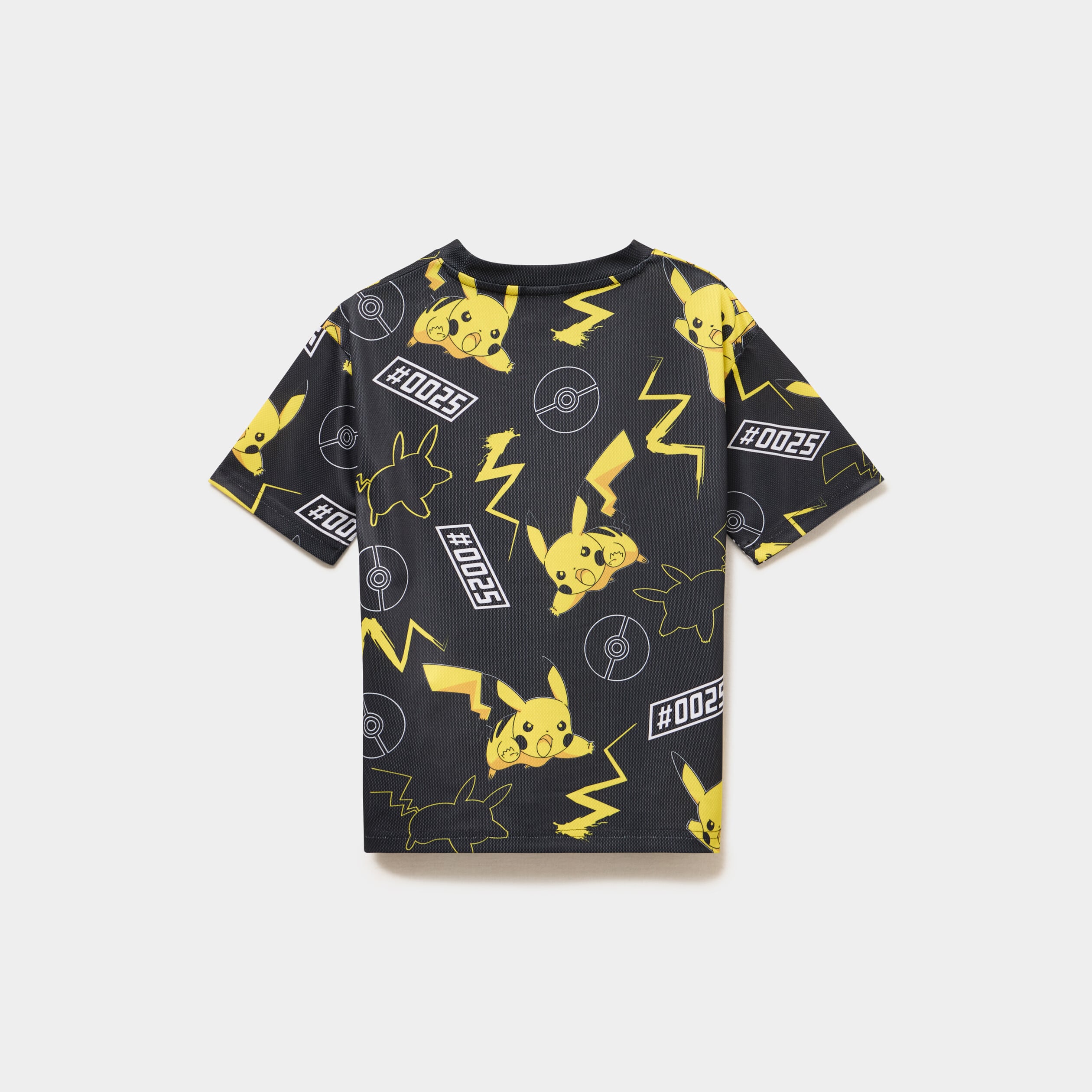 T-shirt manches courtes Pok&eacute;mon Pikachu noir gar&ccedil;on