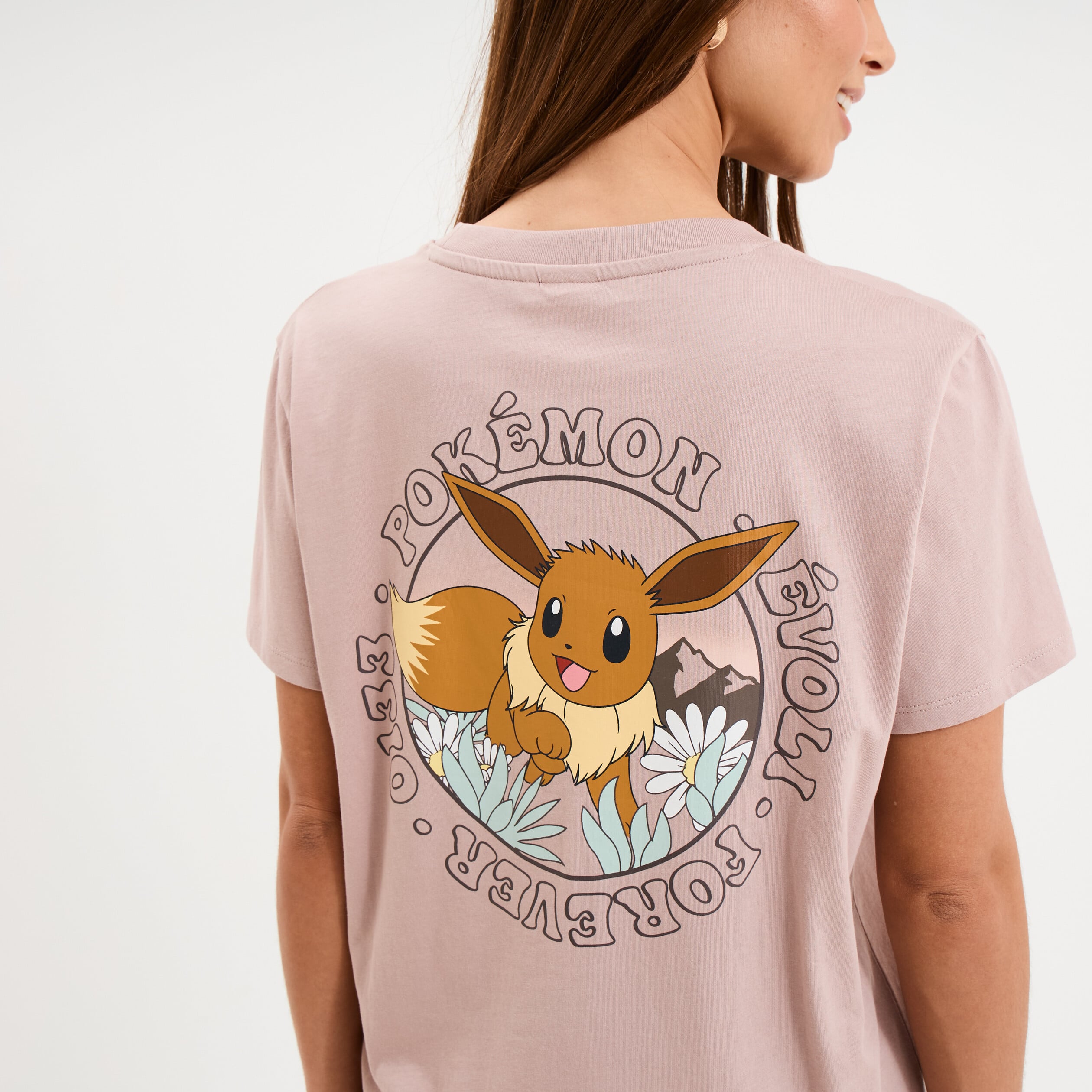 T-shirt coton manches courtes Pok&eacute;mon sable femme