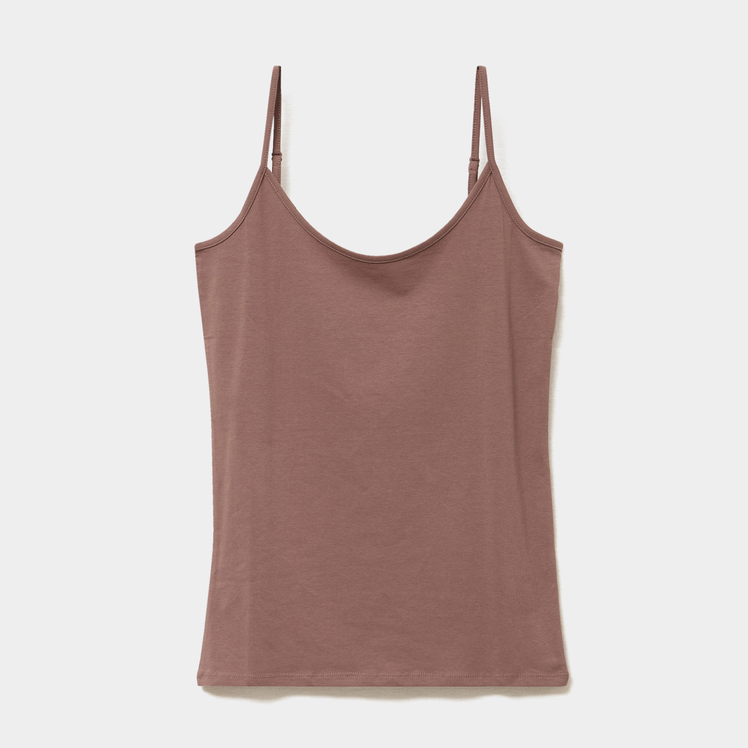 D&eacute;bardeur coton bretelles r&eacute;glables marron cognac femme
