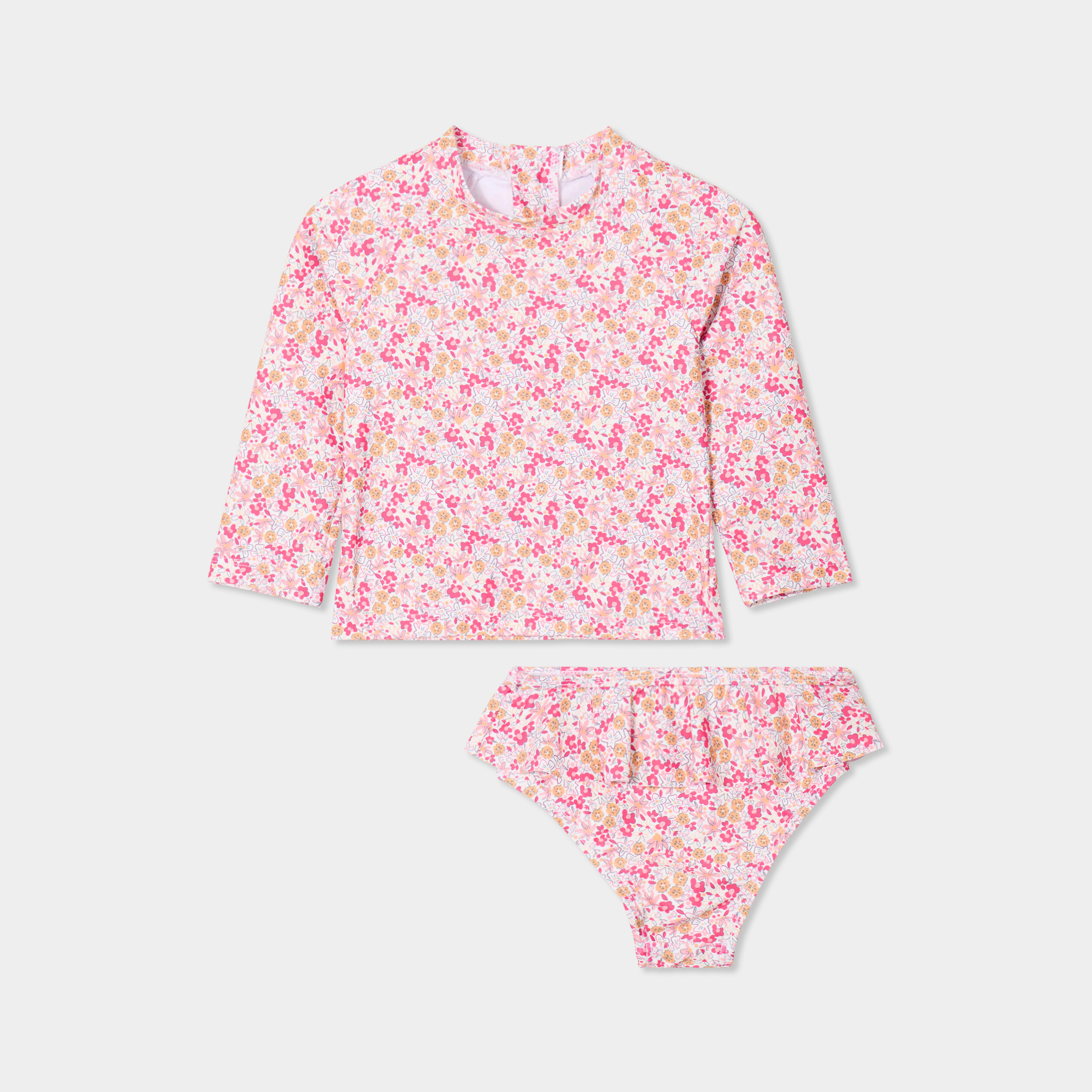 ensemble de bain t shirt et culotte violet bebef Ensemble de bain t-shirt et culotte violet bébé fille