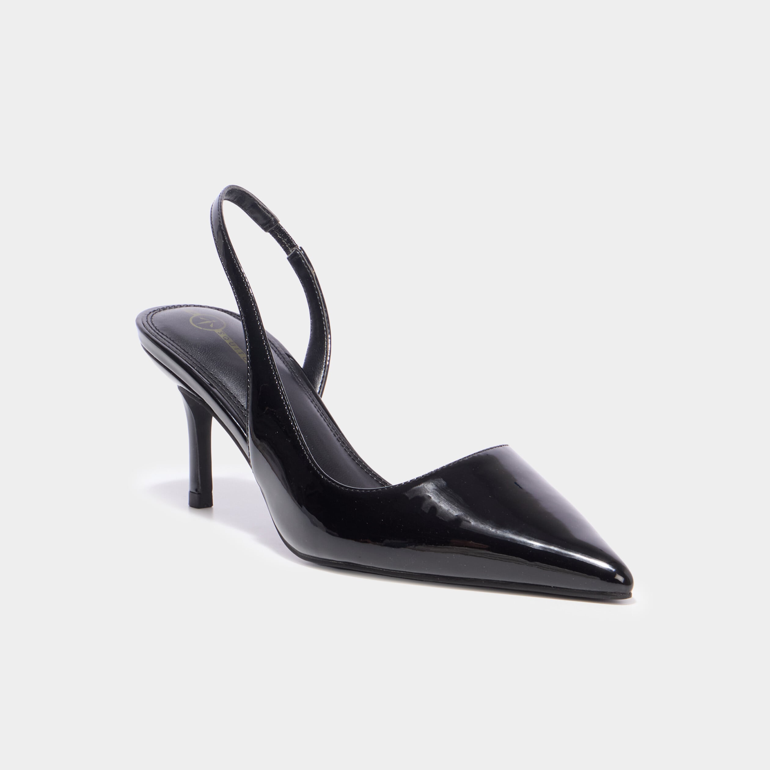 Escarpins slingback talons aiguilles noir femme