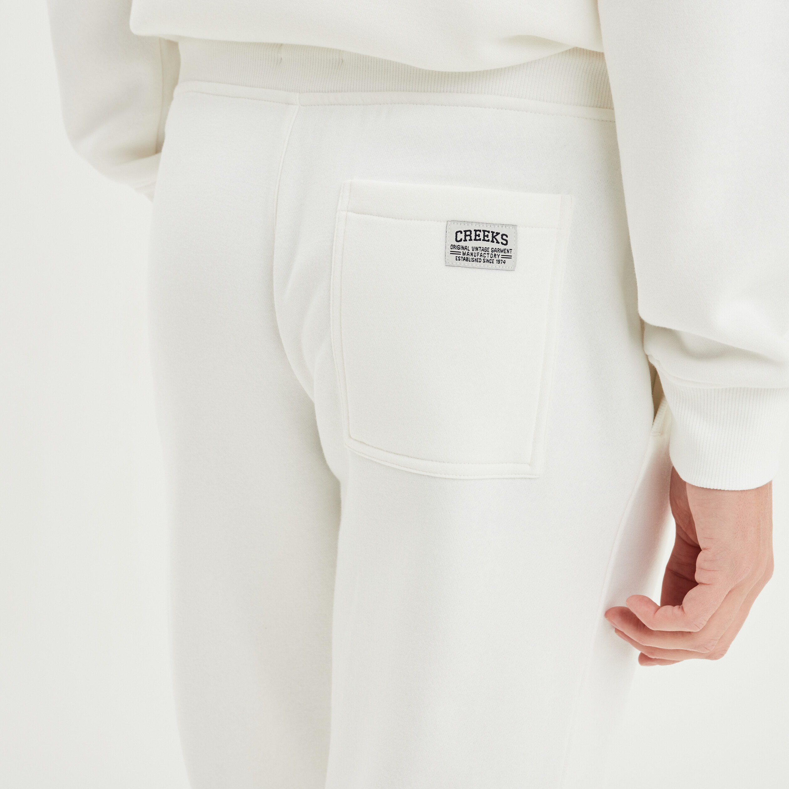 pantalon de jogging droit creeks blanc homme Pantalon de jogging droit Creeks blanc homme