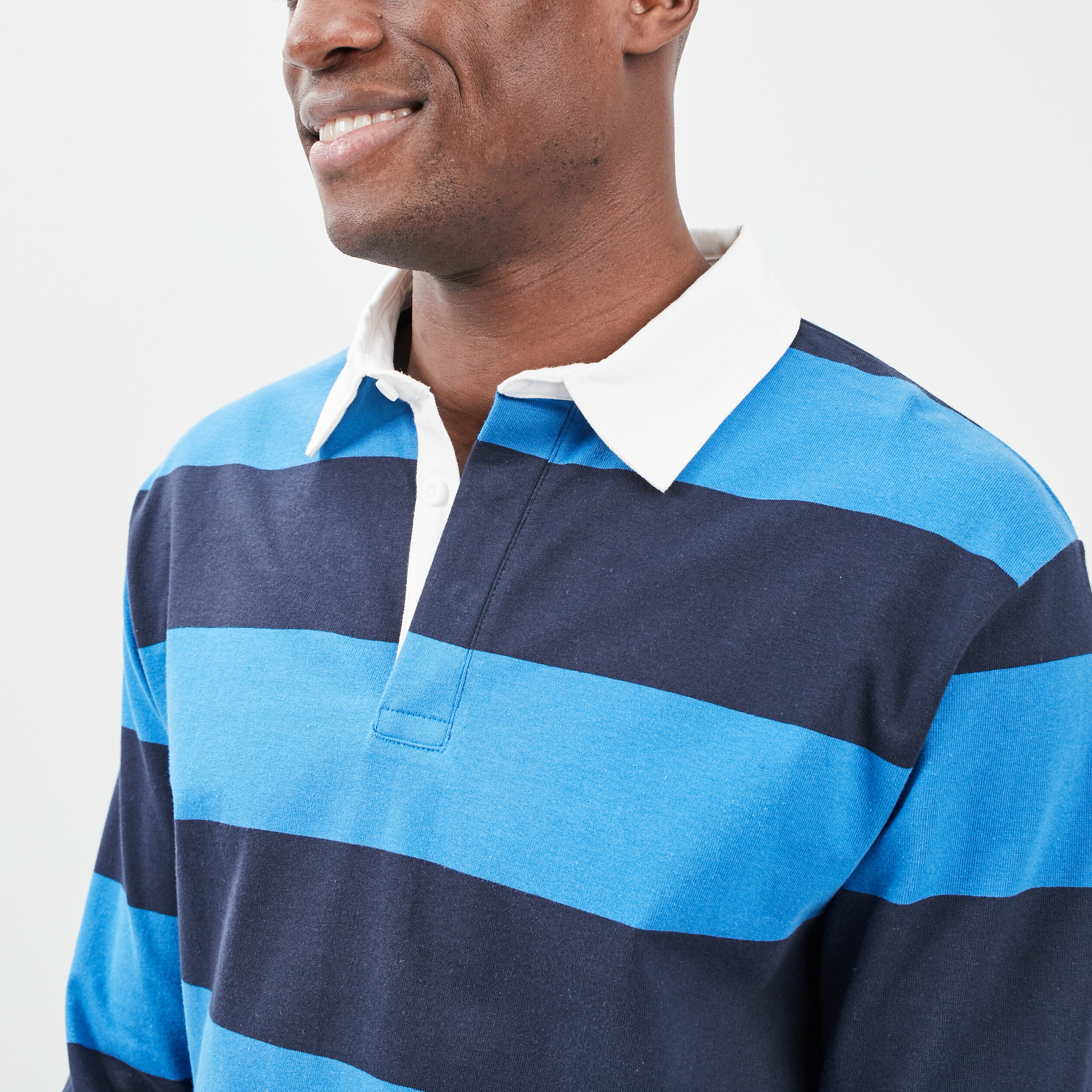 Polo bleu online ciel homme