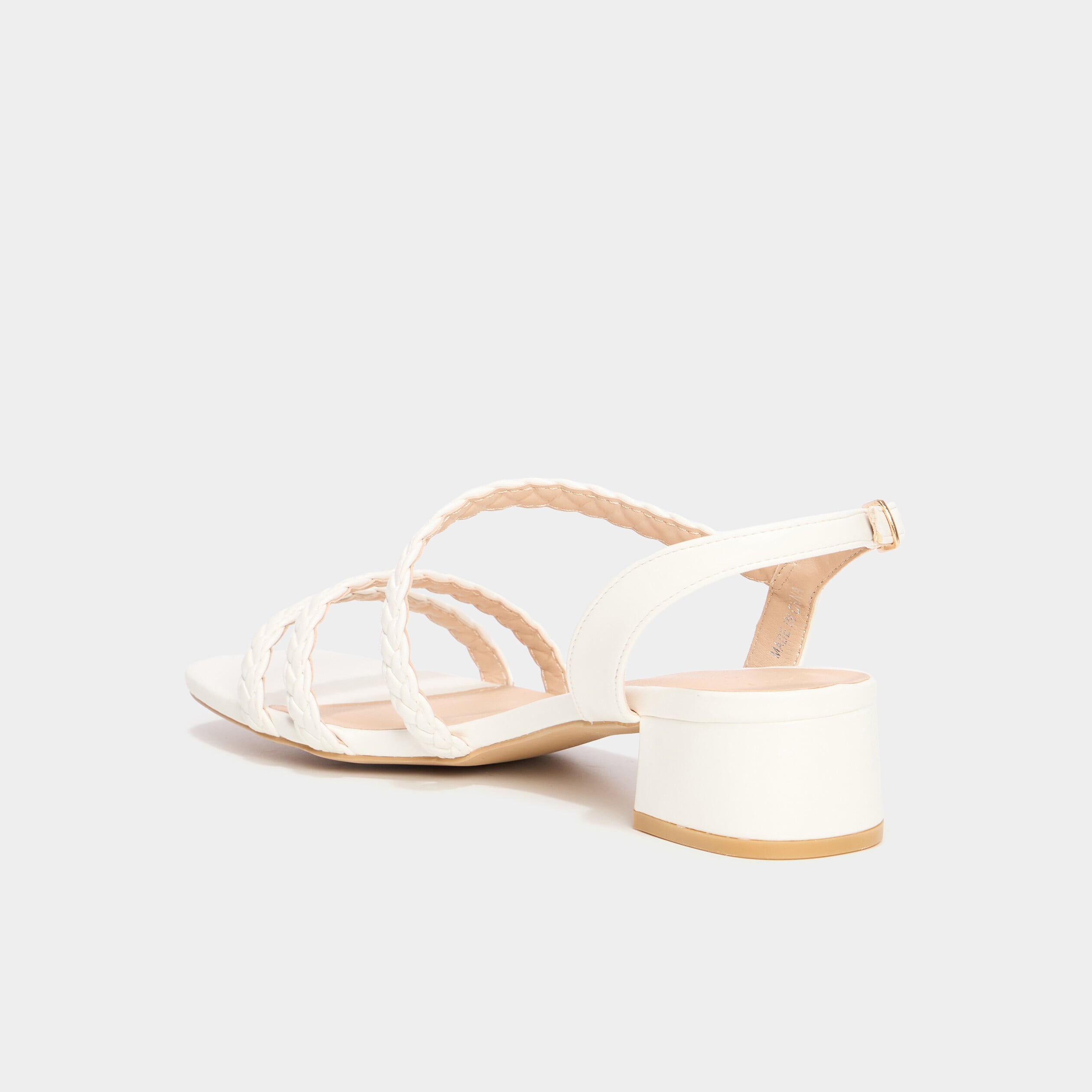 Sandales &agrave; talons blanc femme