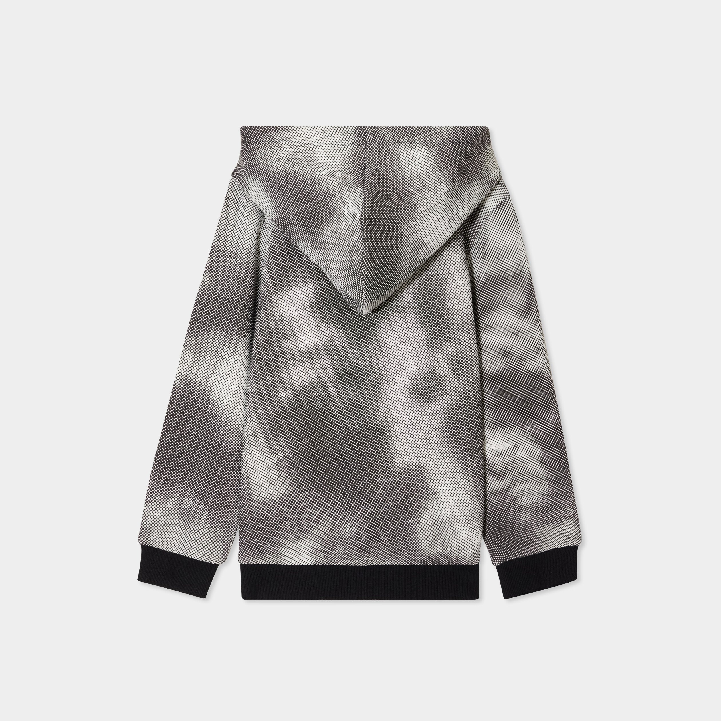 Sweat à capuche zippé noir garçon