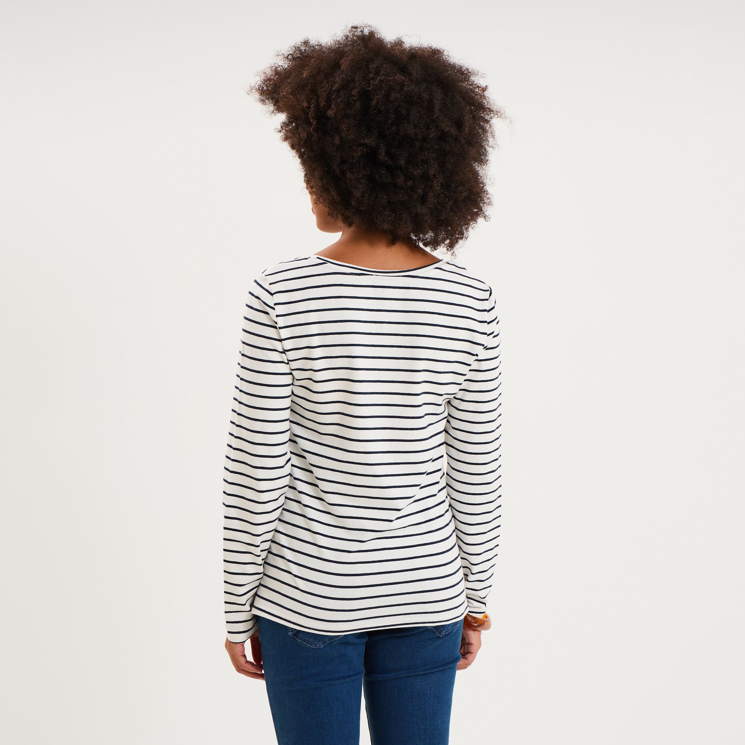 T-shirt allaitement manches longues ecru femme maternit&eacute;