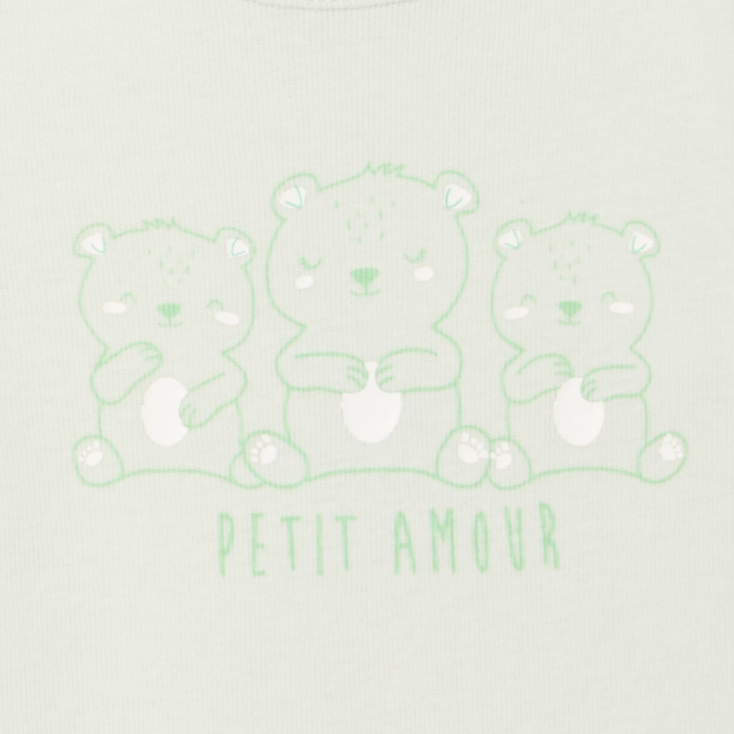 lot 3 bodies us manches longues coton vert clair bebe Lot 3 bodies US manches longues coton vert clair bébé