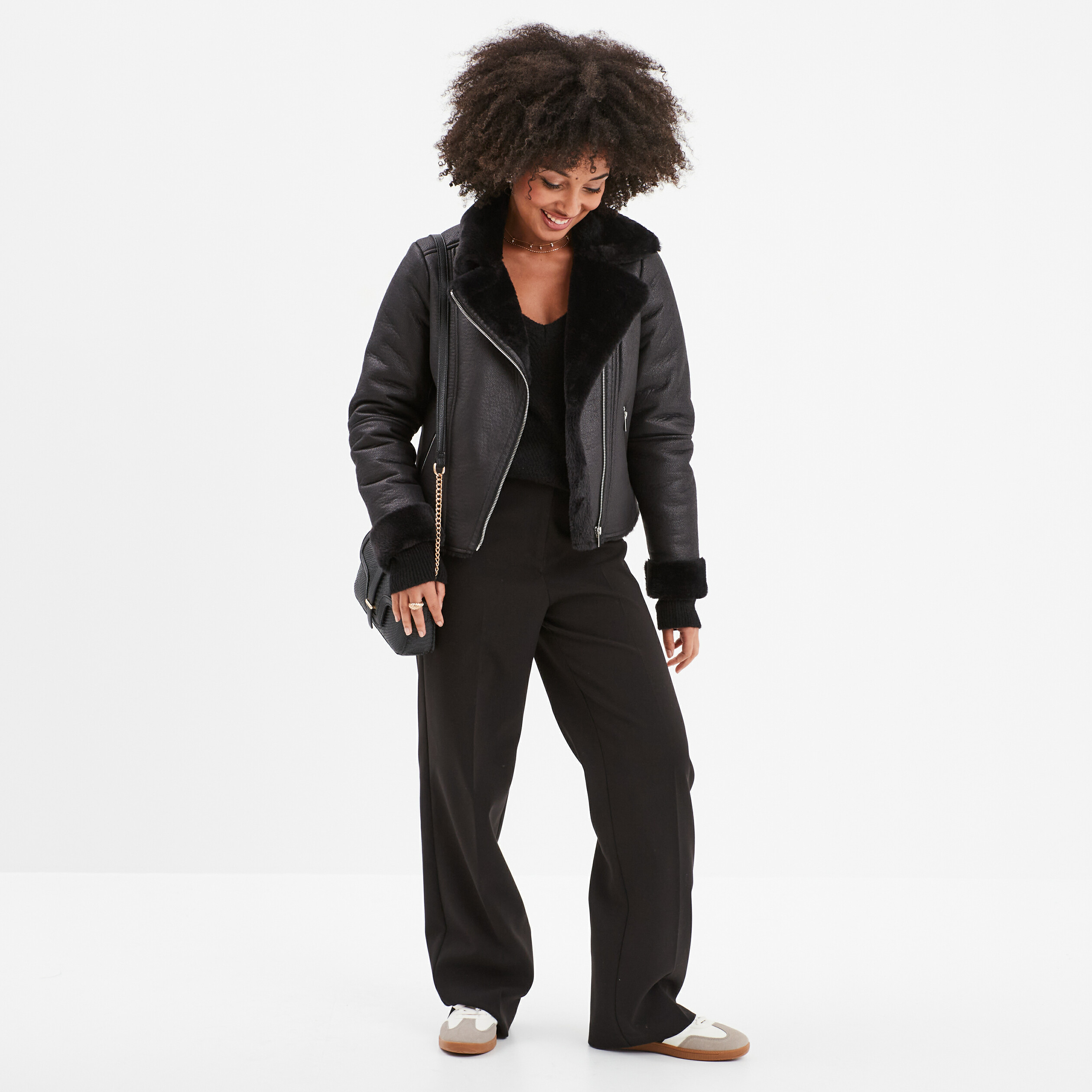 pull col reversible noir femme Pull col réversible noir femme
