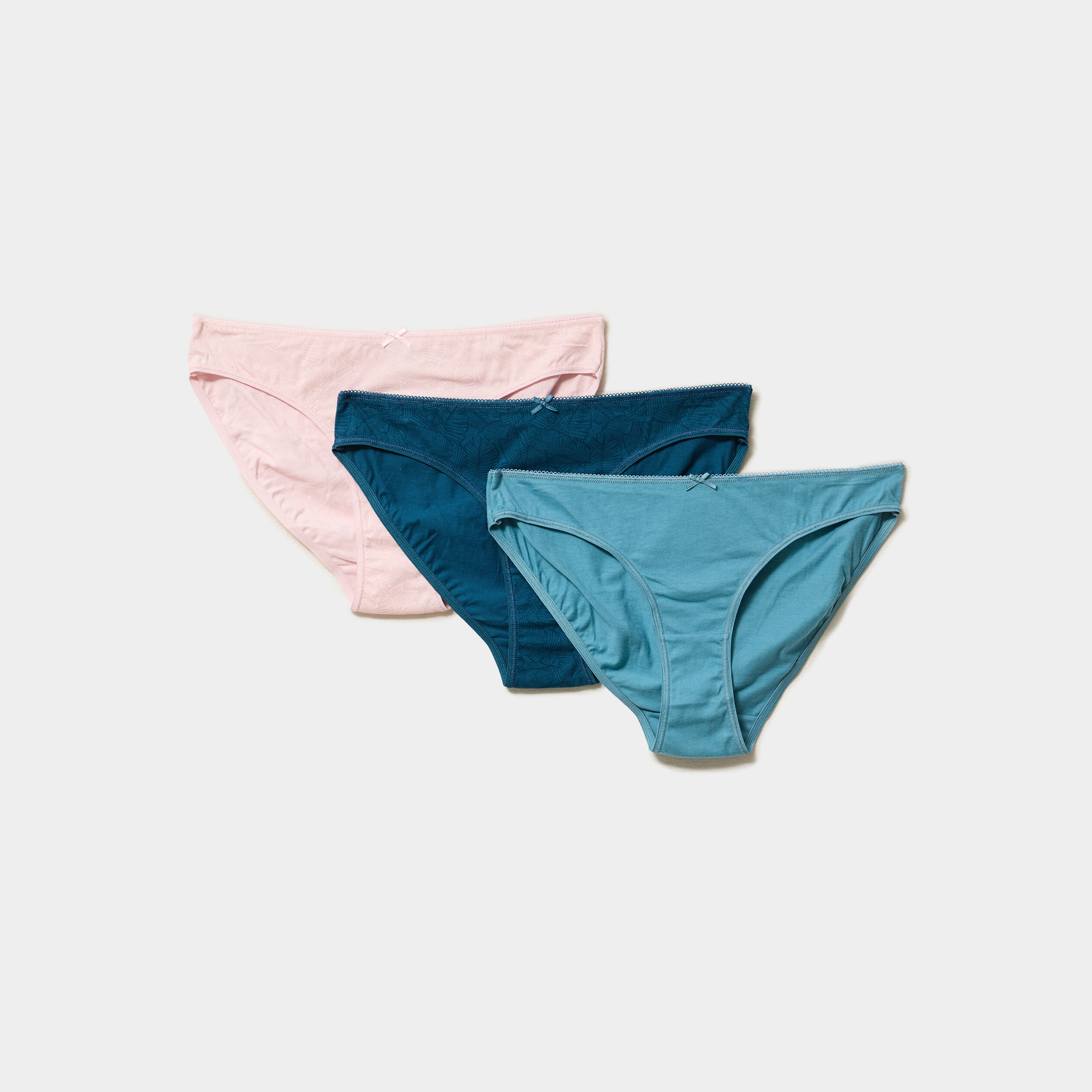 Lot 3 culottes coton bleu canard femme