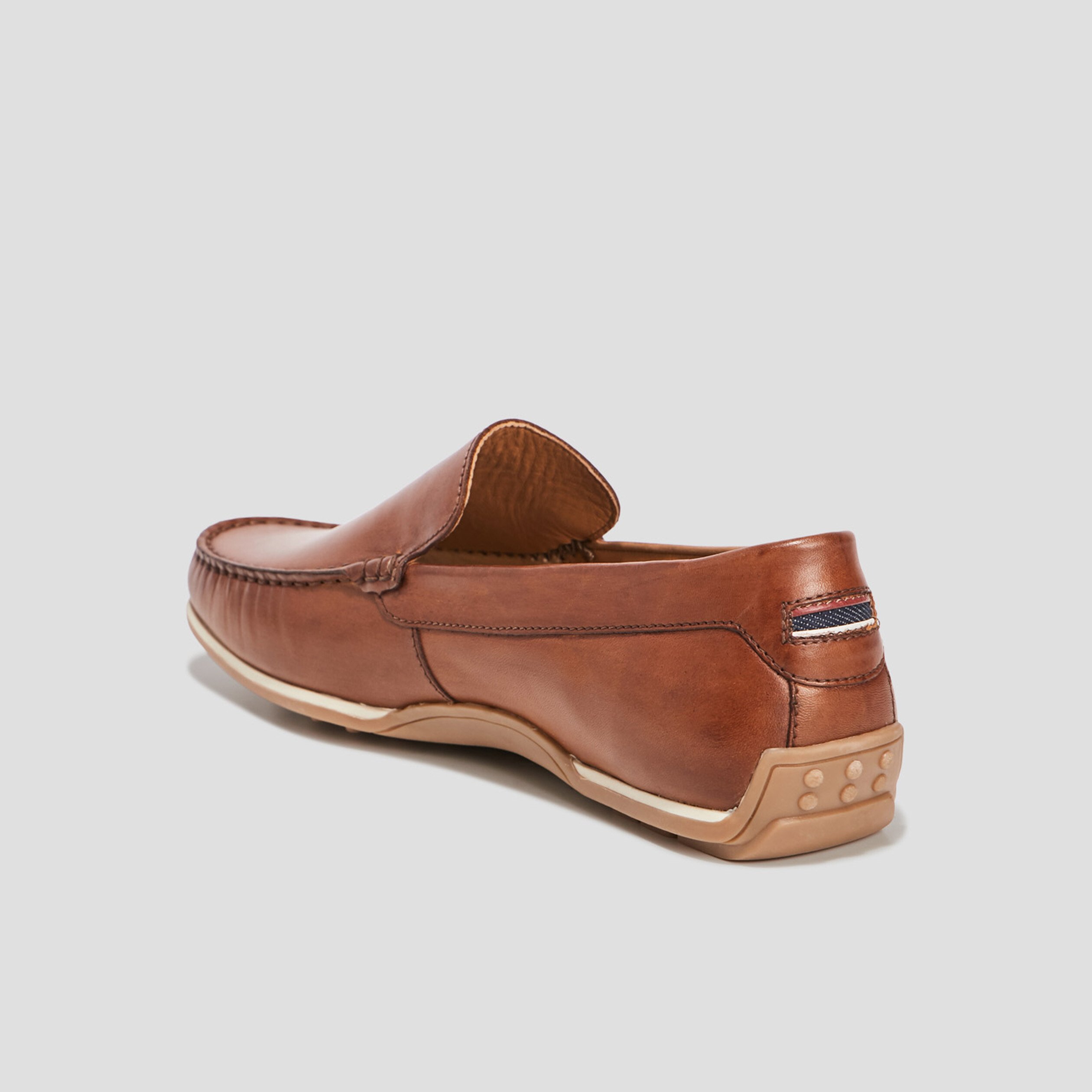 Mocassins en cuir marron homme