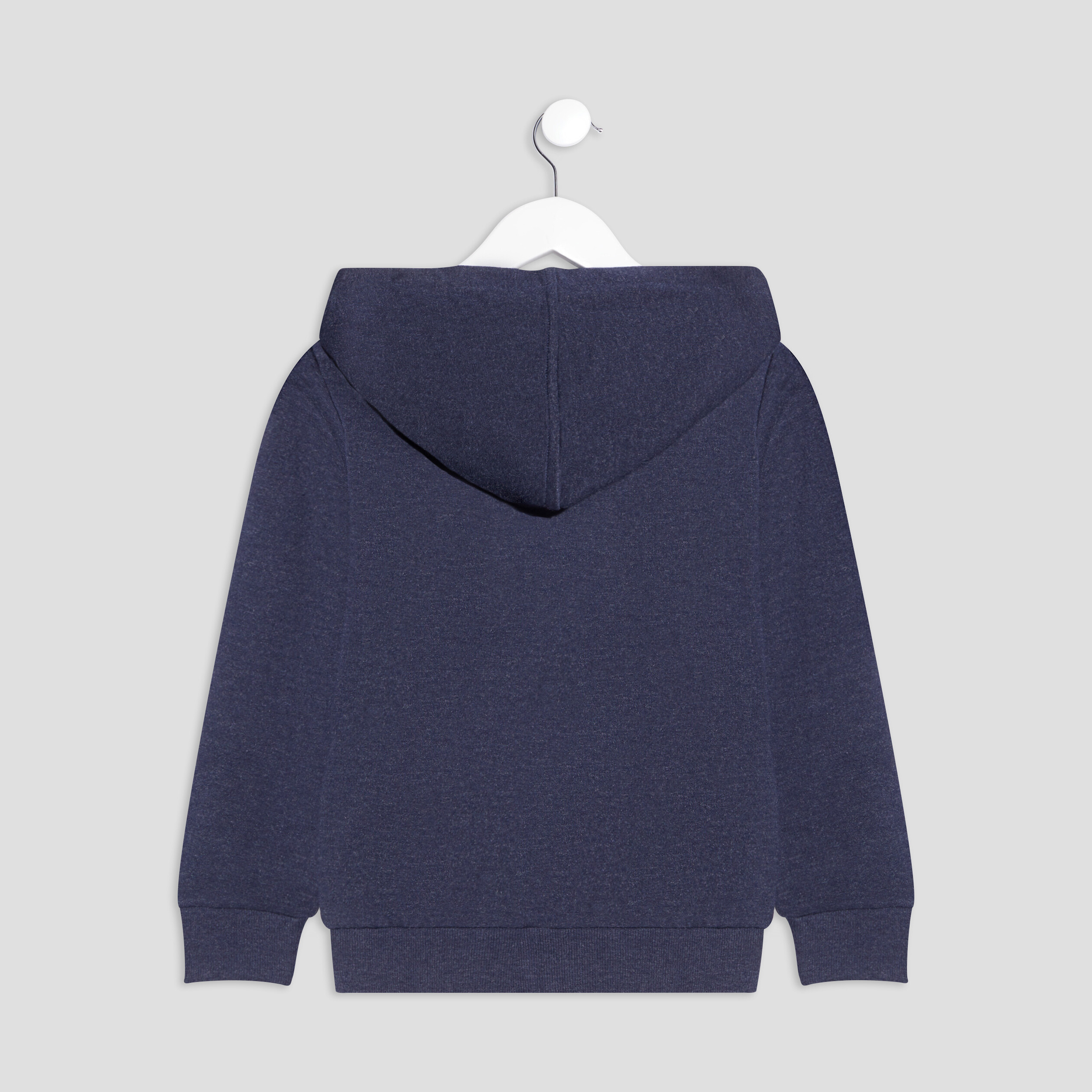 sweat zippe molletonne a capuche bleu garcon Sweat zippé molletonné à capuche bleu garçon