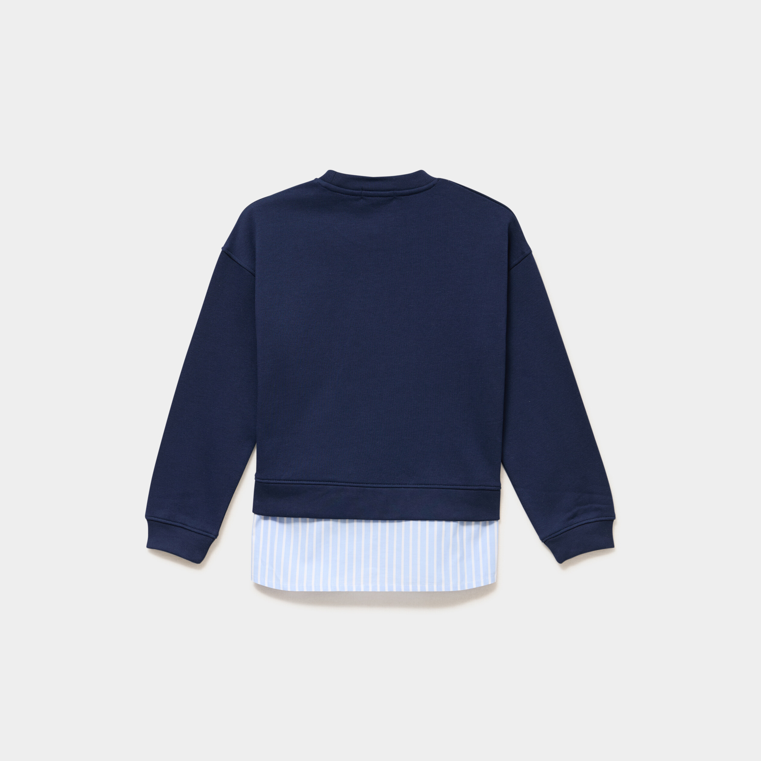 Sweat effet 2-en-1 oversize bleu marine fille