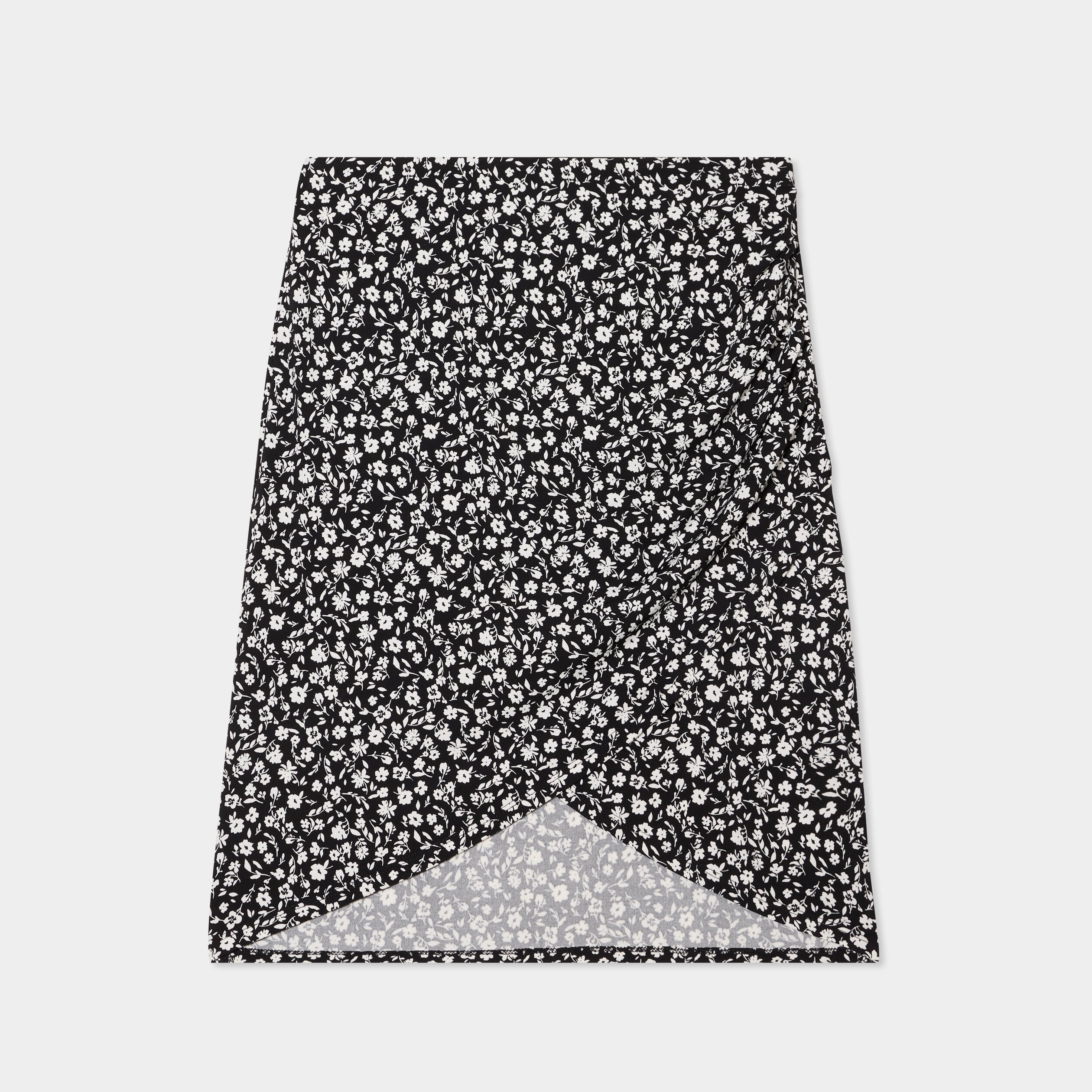 Jupe courte taille &eacute;lastiqu&eacute;e stretch noir femme