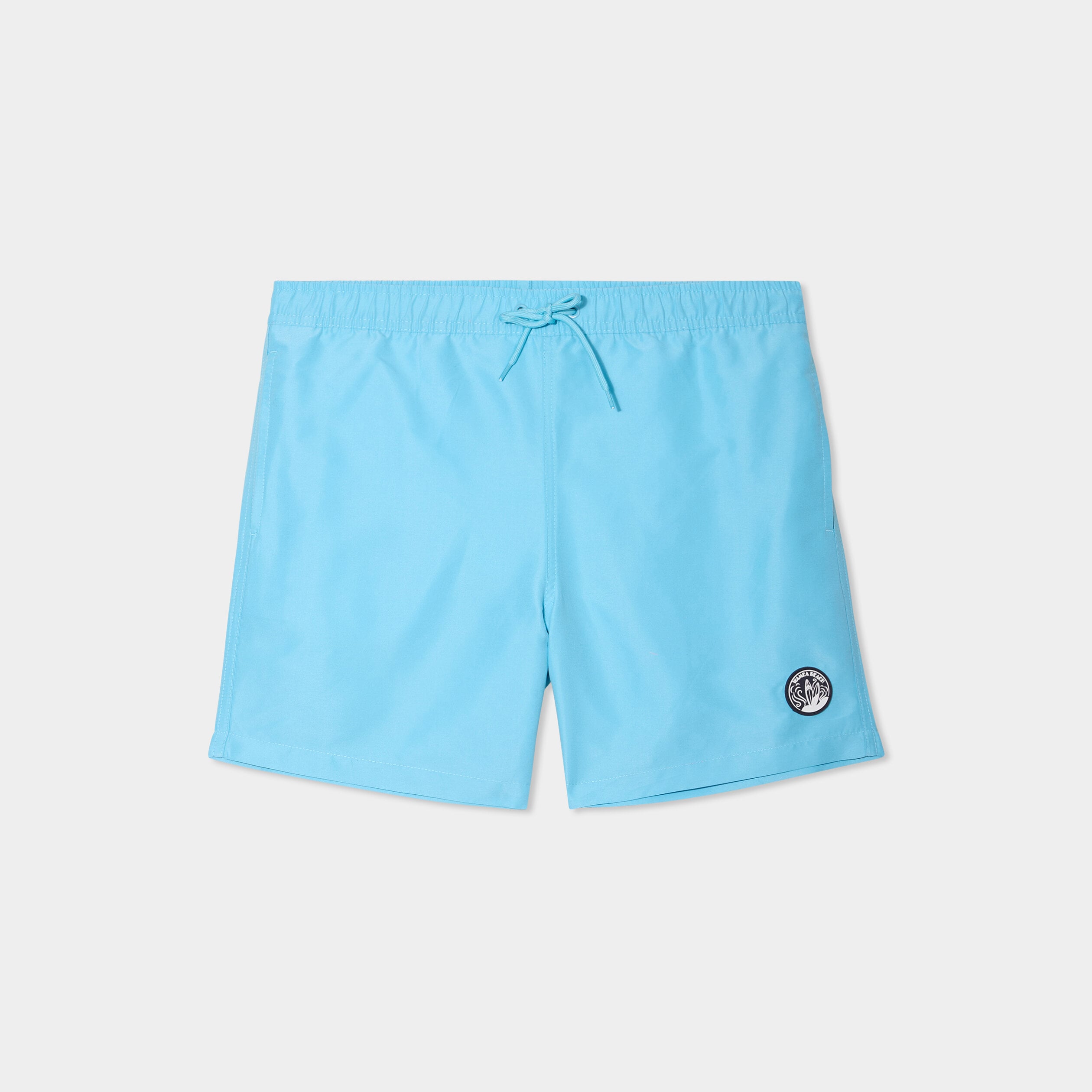 Short de bain droit taille &eacute;lastiqu&eacute;e vert turquoise homme