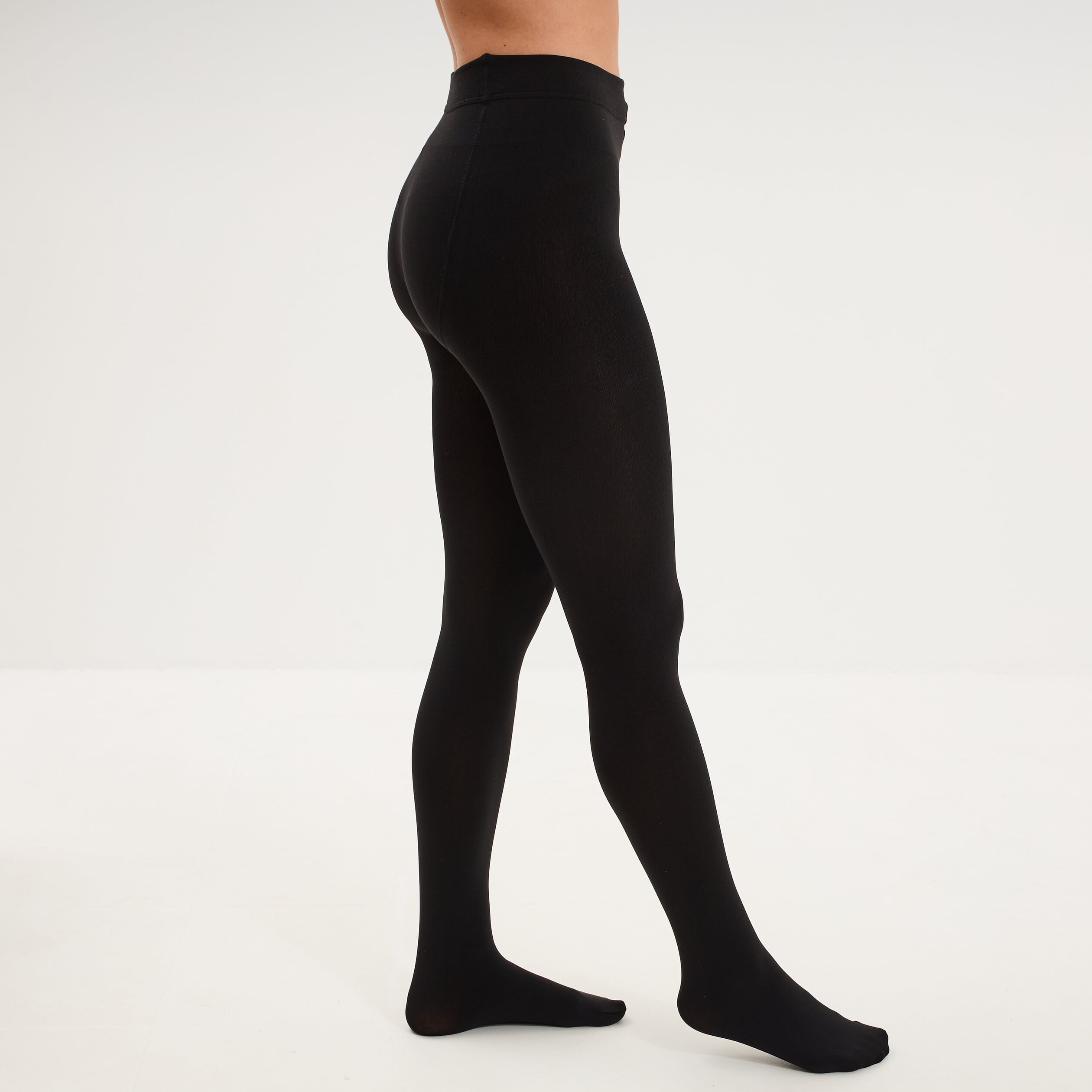 Collants int&eacute;rieur polaire noir femme