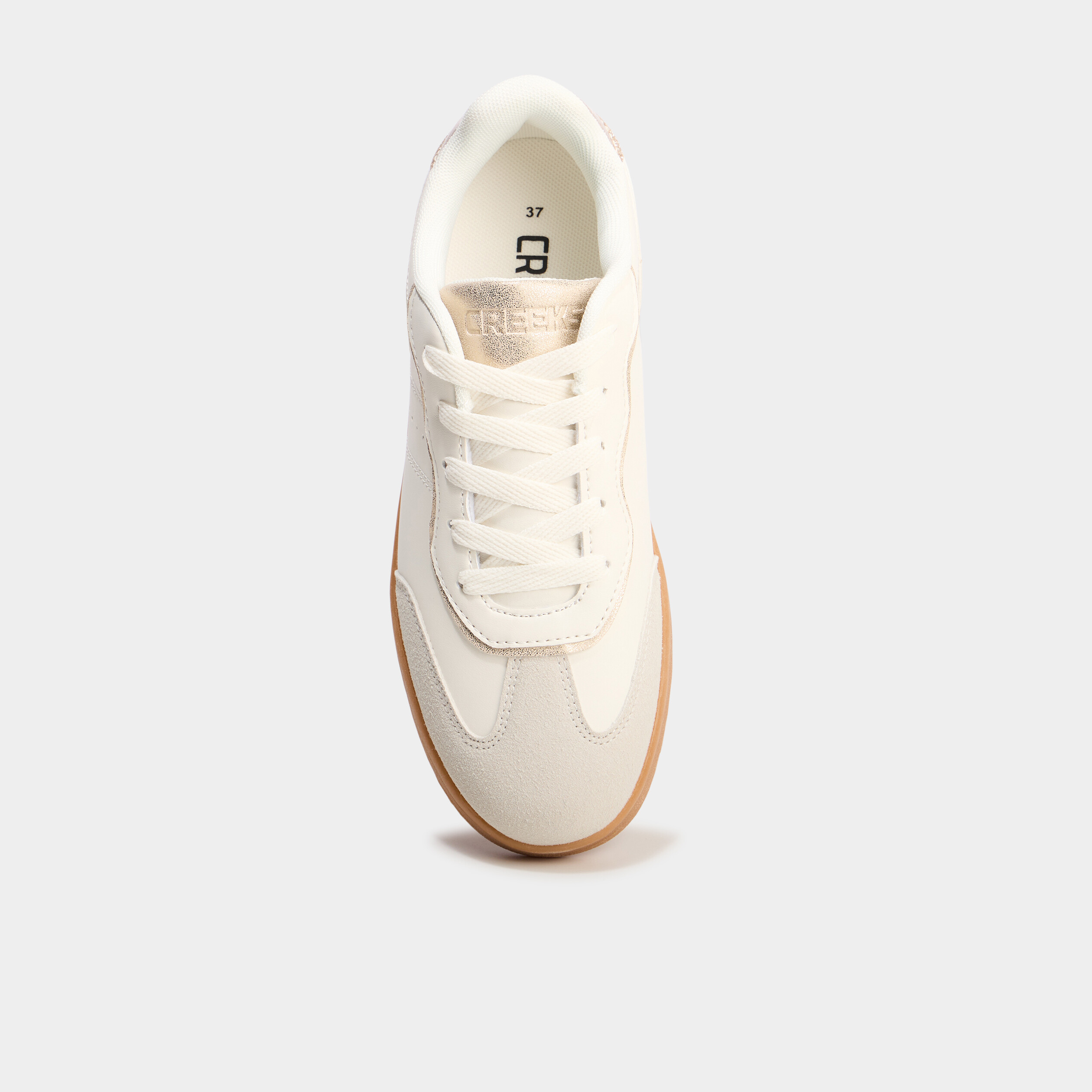 Tennis basses &agrave; lacets blanc fille