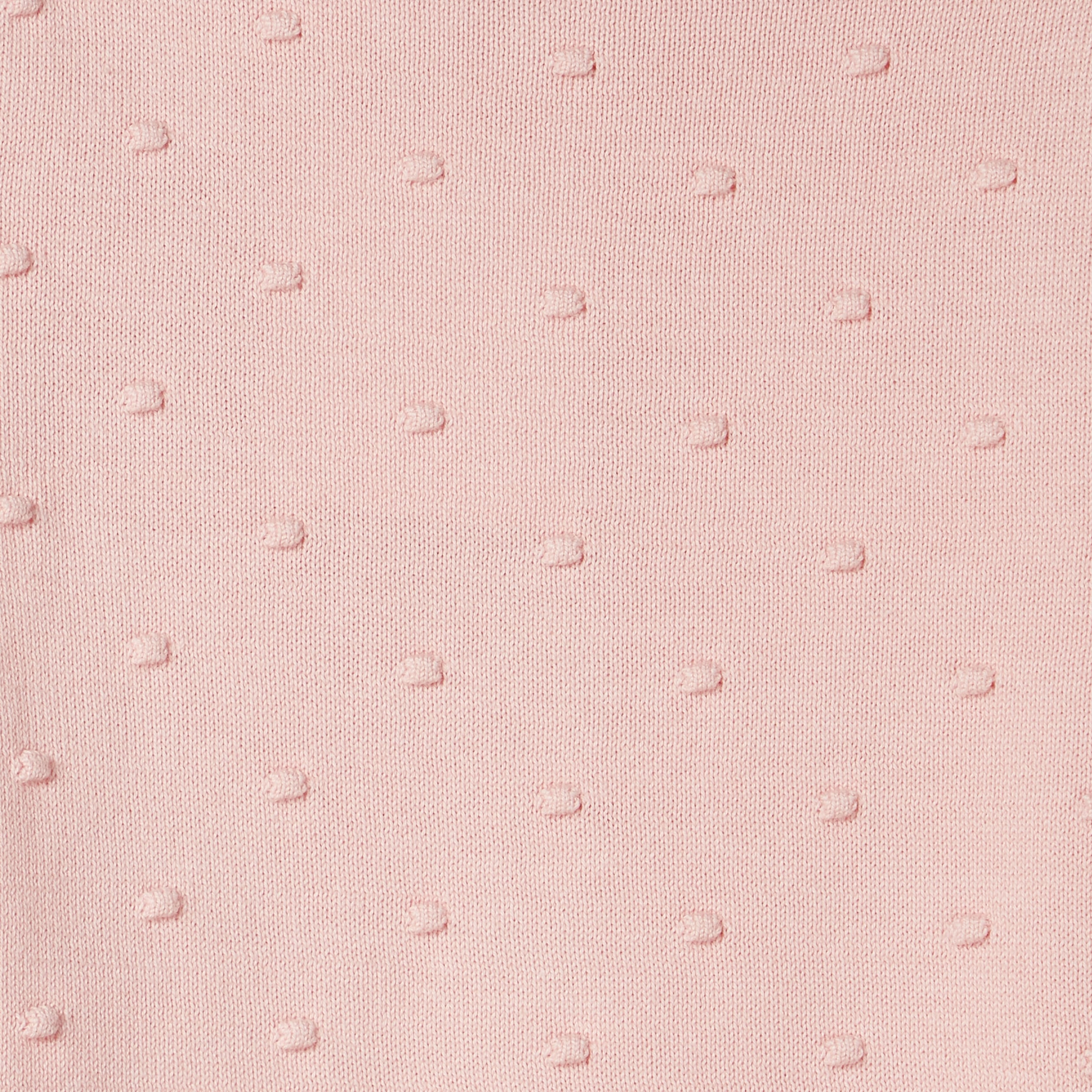 Gilet coton boutonn&eacute; &agrave; bord festonn&eacute; rose clair b&eacute;b&eacute; fille