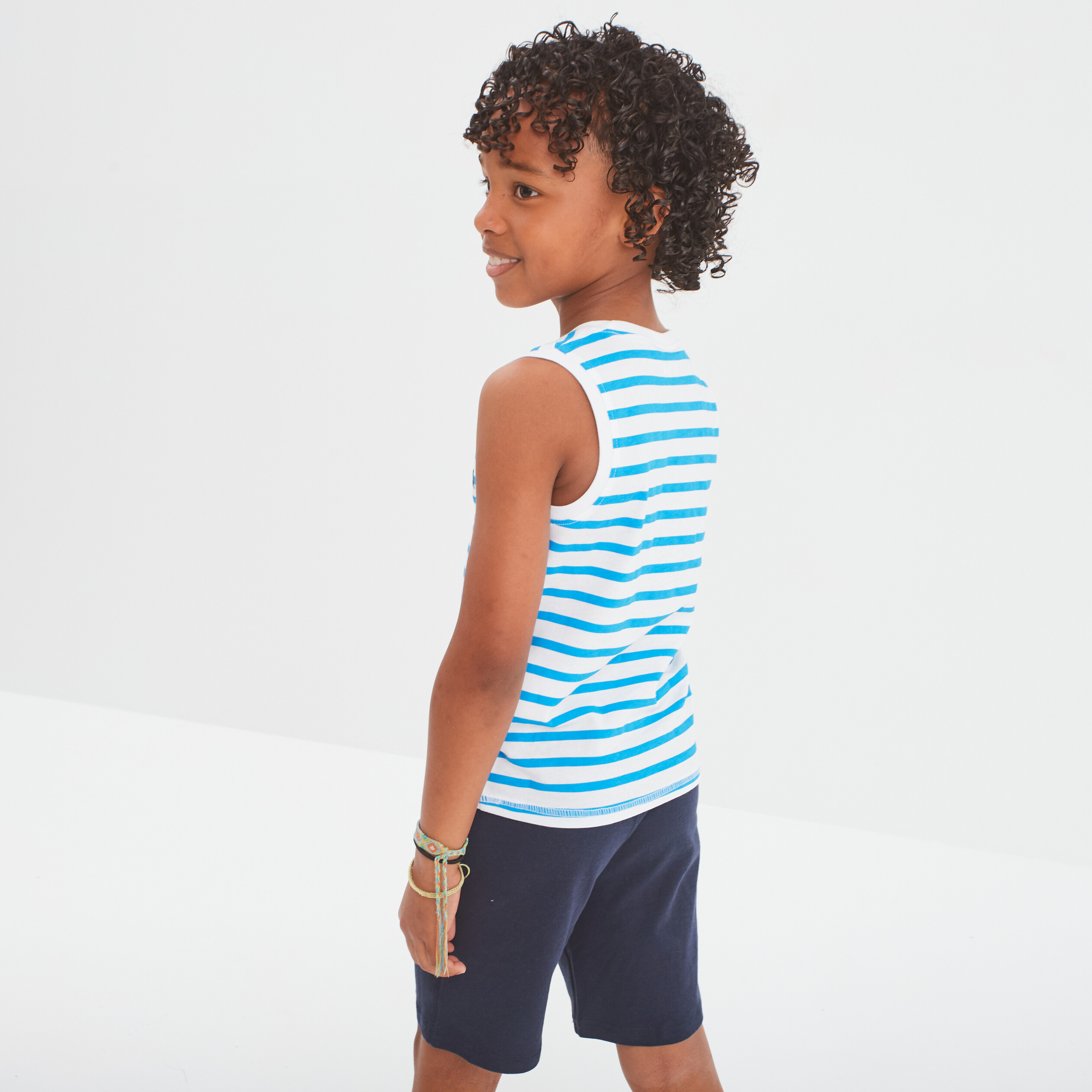 Ensemble 2 pièces short et débardeur bleu garçon