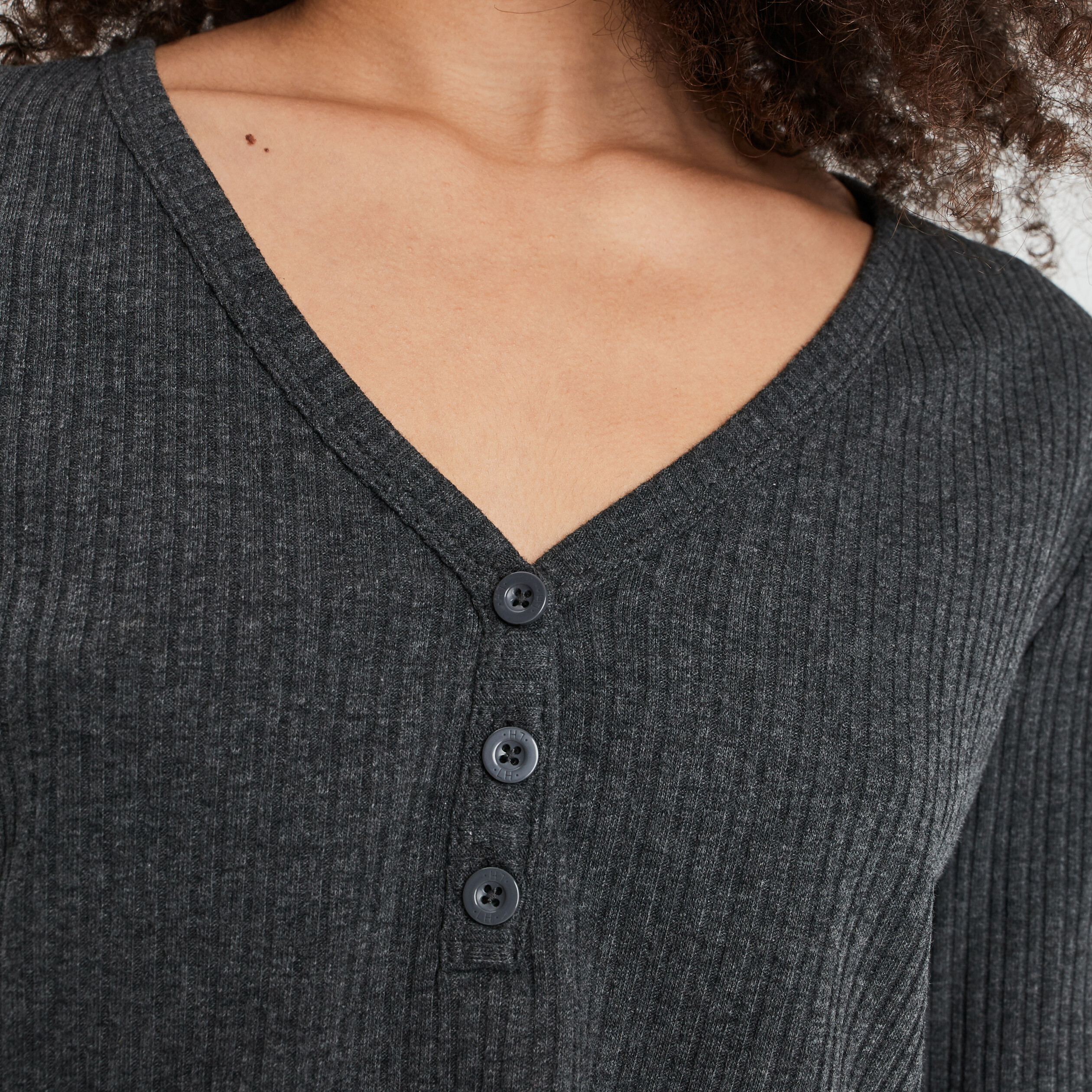 T shirt cotelé femme on sale