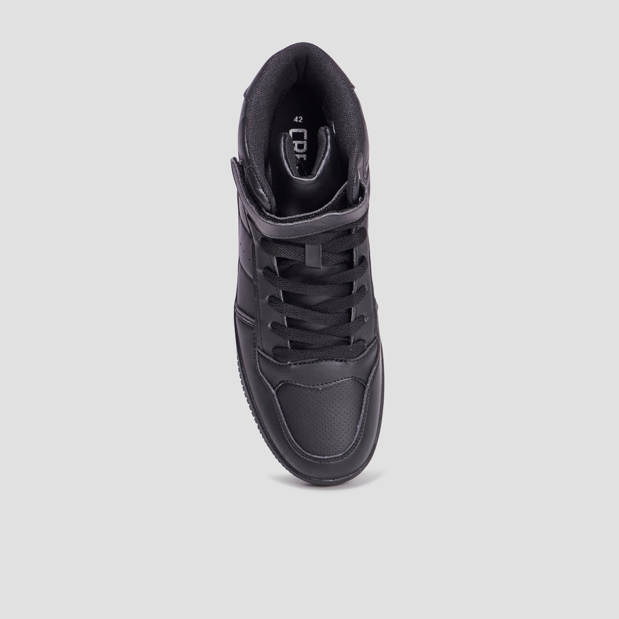 Baskets montantes &agrave; scratch sur l'avant noir homme