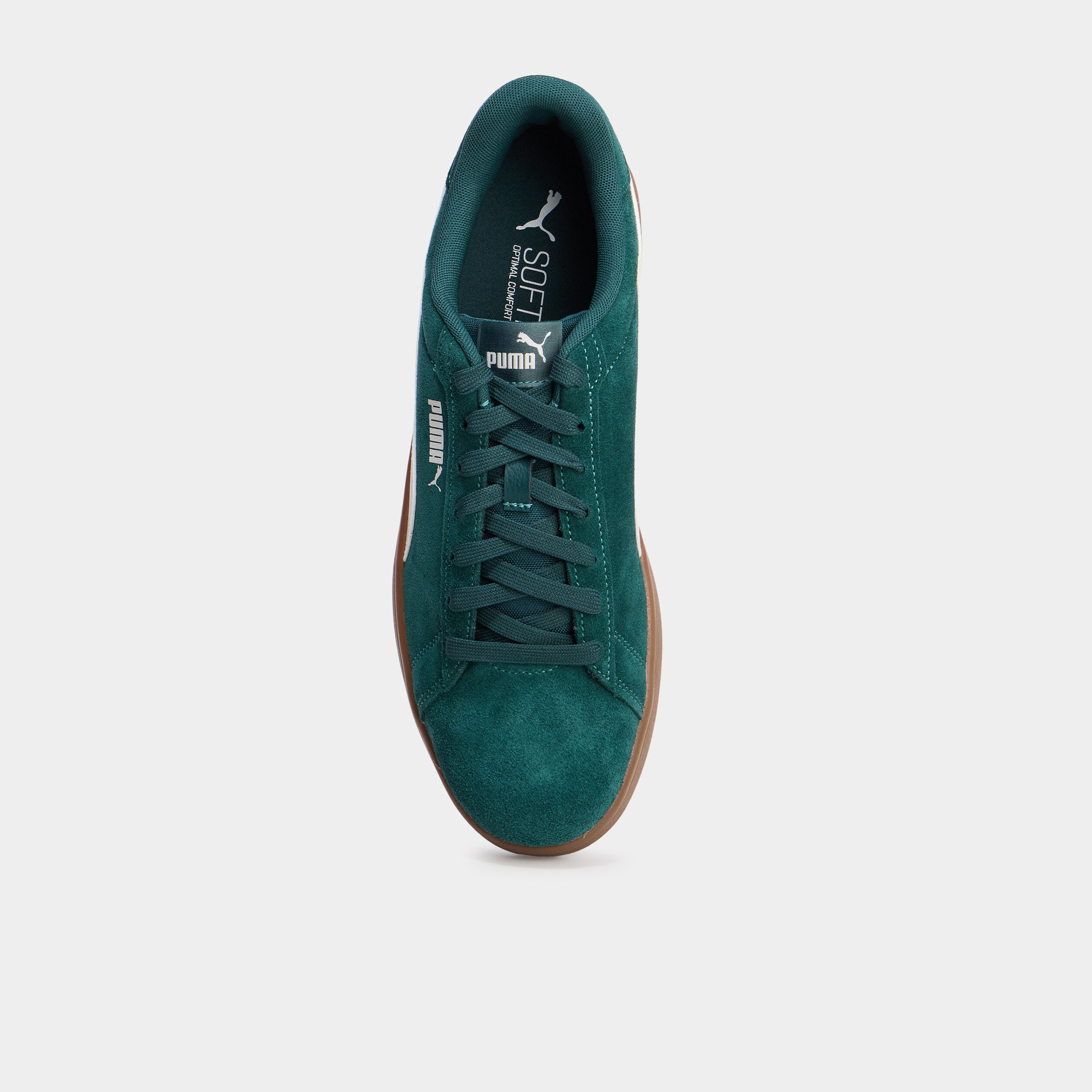 tennis basses a lacets cuir puma smash vert emeraude homme Tennis basses à lacets cuir Puma Smash vert émeraude homme
