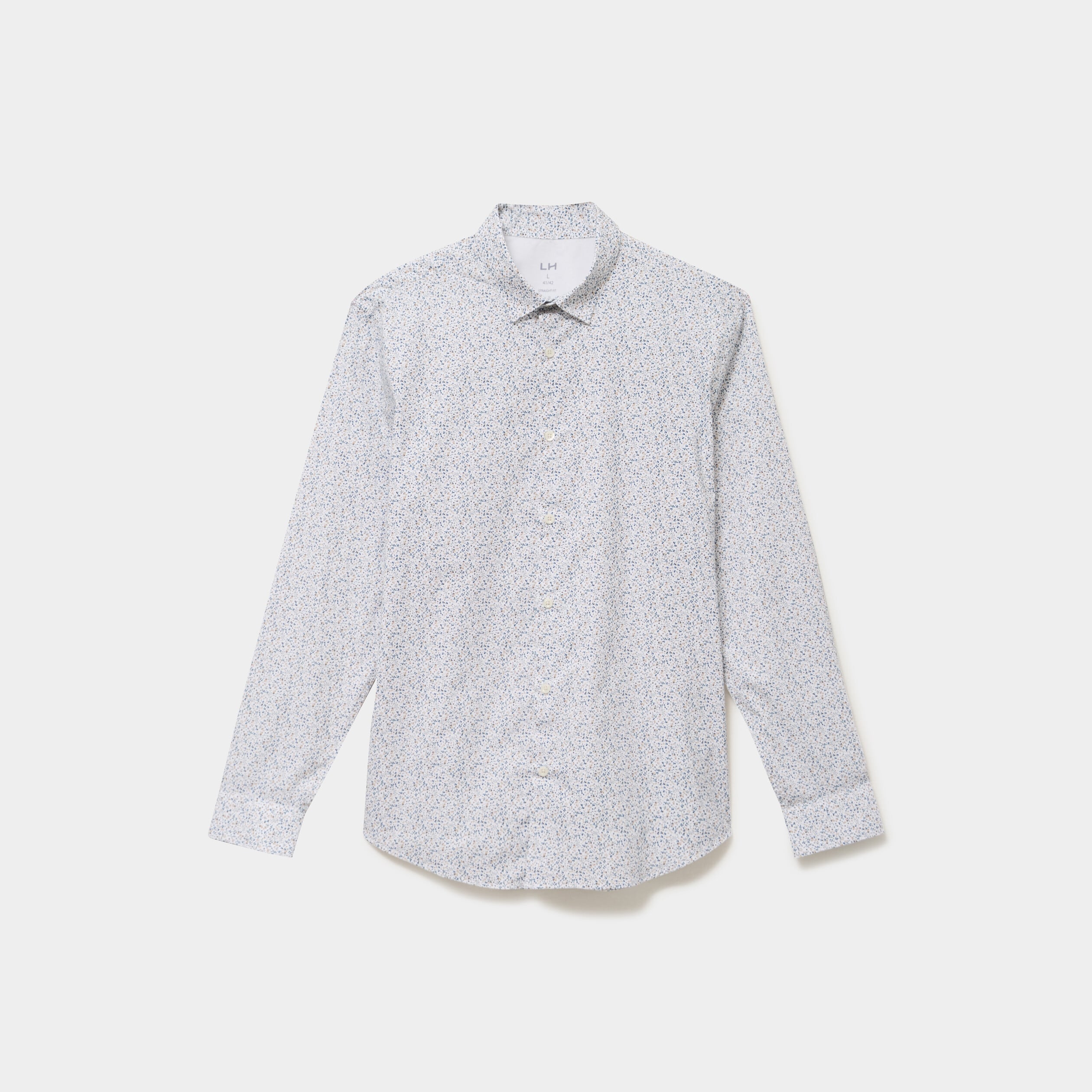 Chemise ajust&eacute;e manches longues multicolore homme