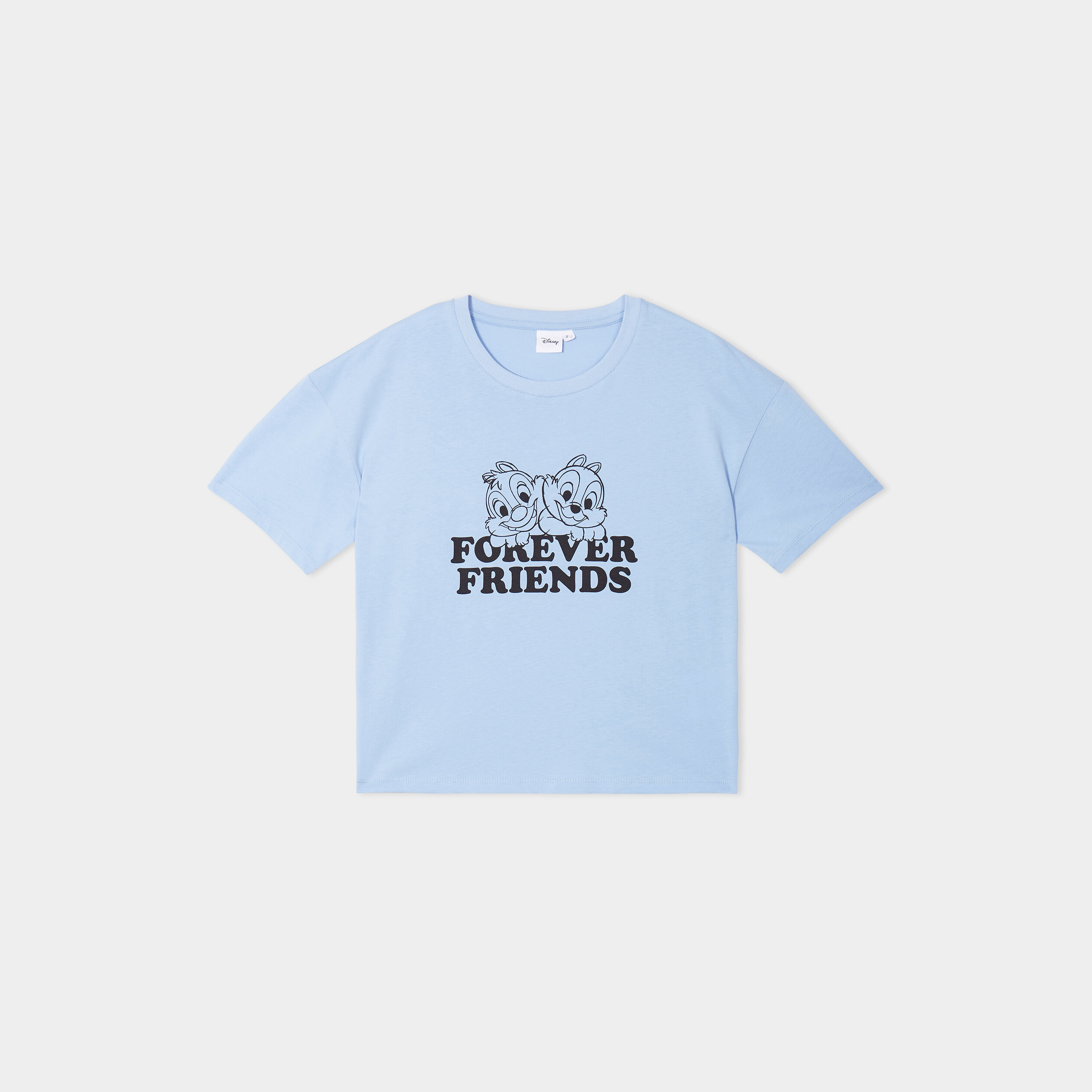 t shirt manches courtes tic et tac bleu ciel femme T-shirt manches courtes Tic et Tac bleu ciel femme