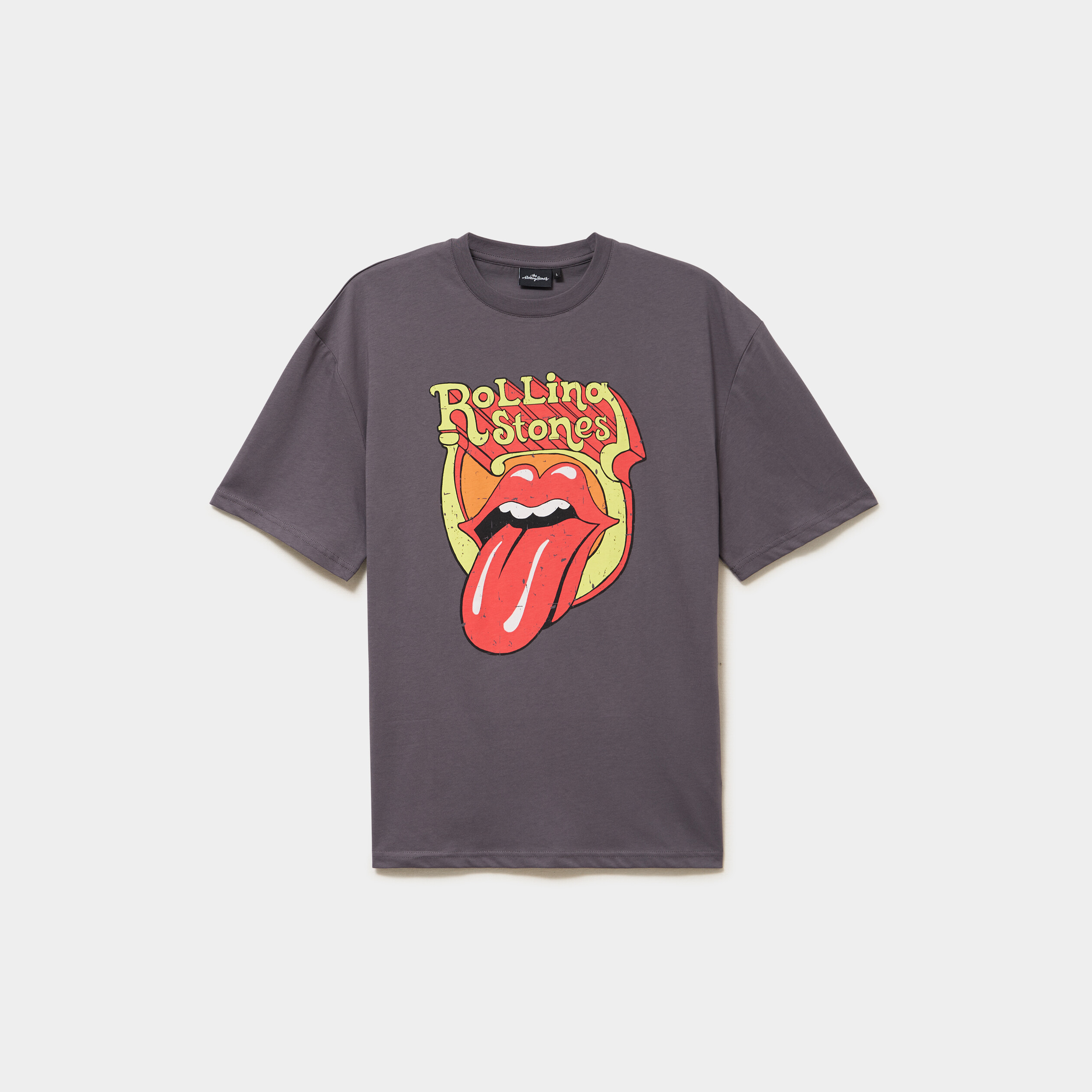 T-shirt manches courtes Rolling Stones gris homme