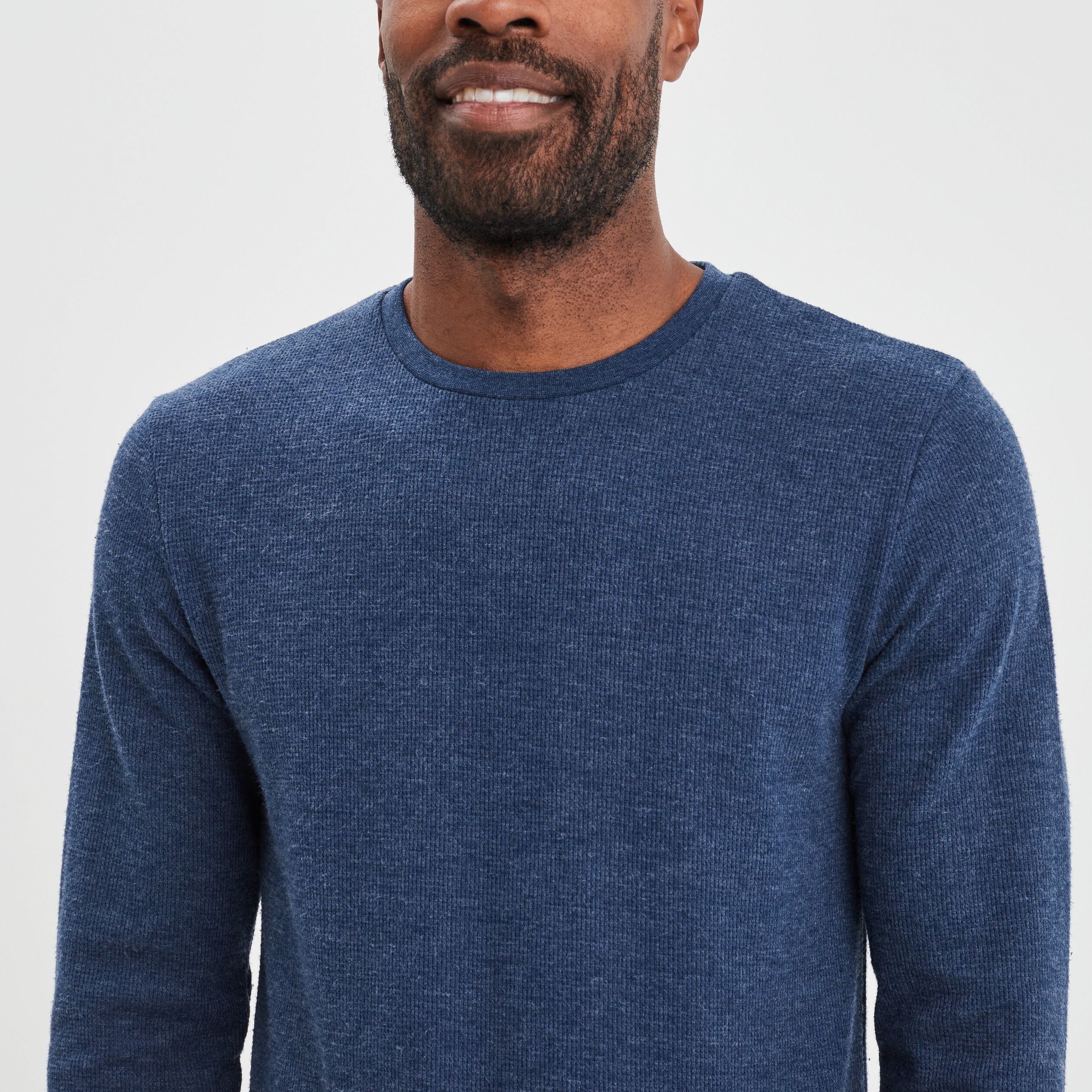 Ensemble pyjama manches longues 2 pi&egrave;ces bleu marine homme