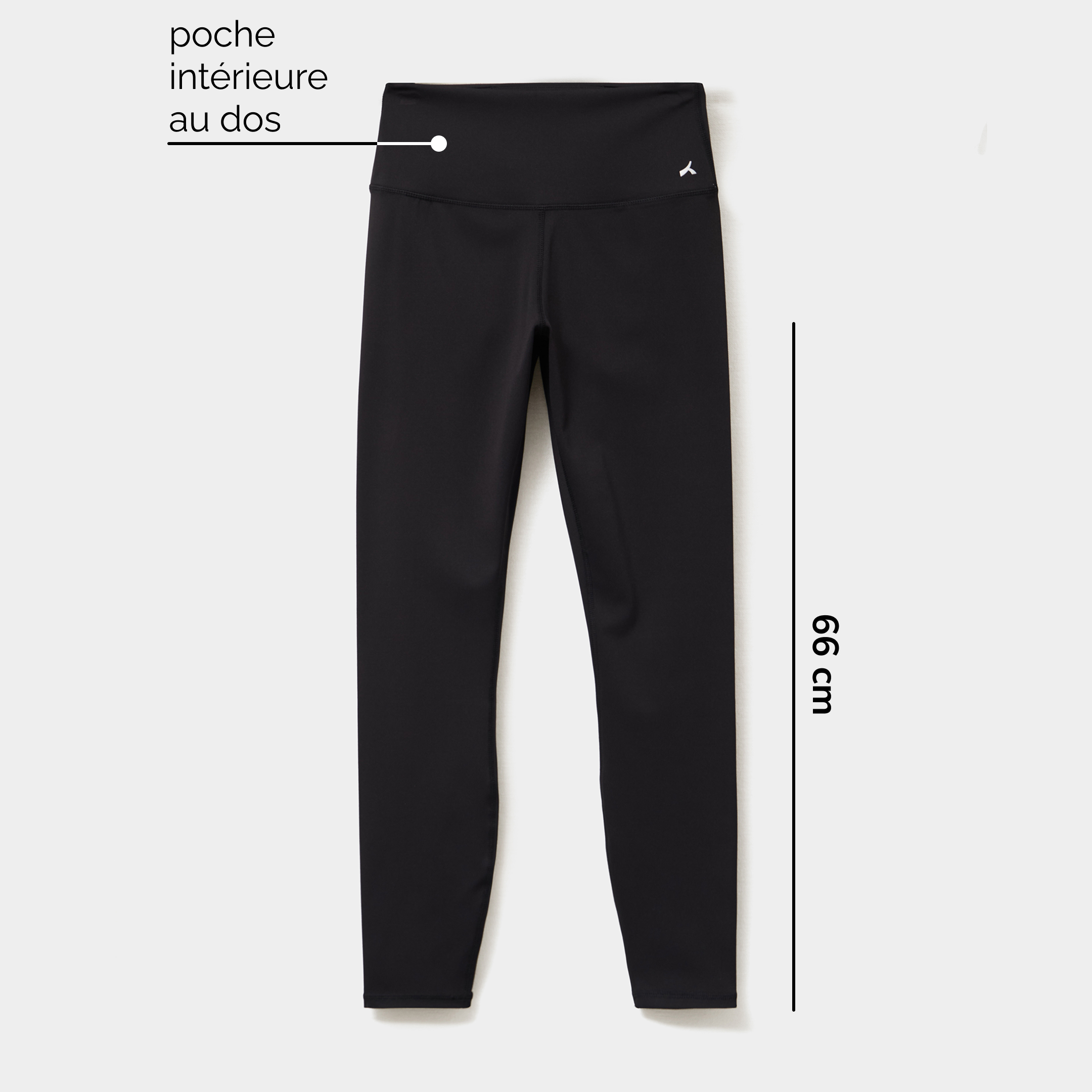 Legging De Sport Femme Taille 38 - Couleur Gris Noir, Occasion En Très Bon état (TBE)