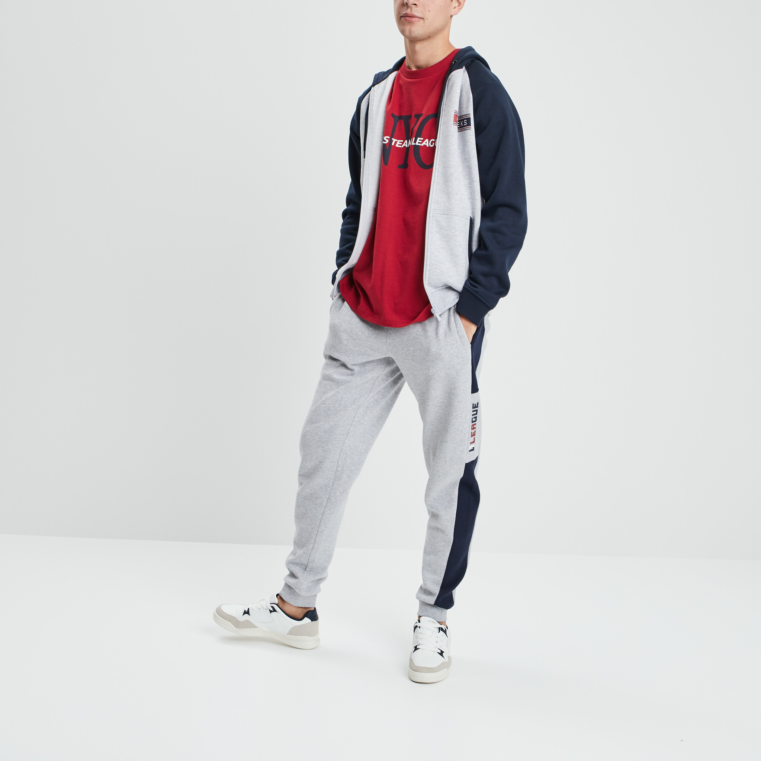 Sweat zippé à capuche Creeks bleu marine homme