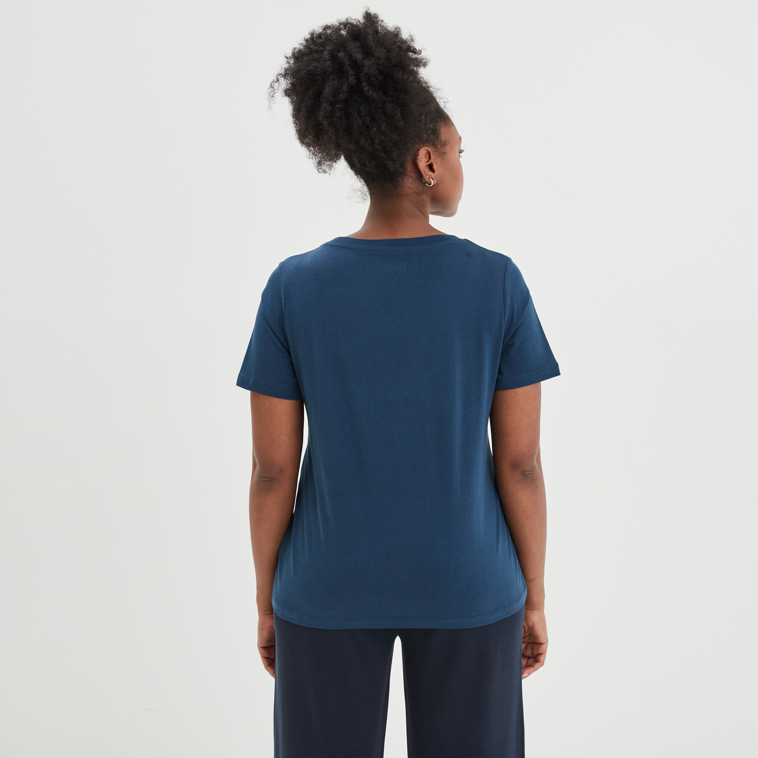 t shirt manches courtes coton barbie bleu marine femme T-shirt manches courtes coton Barbie bleu marine femme