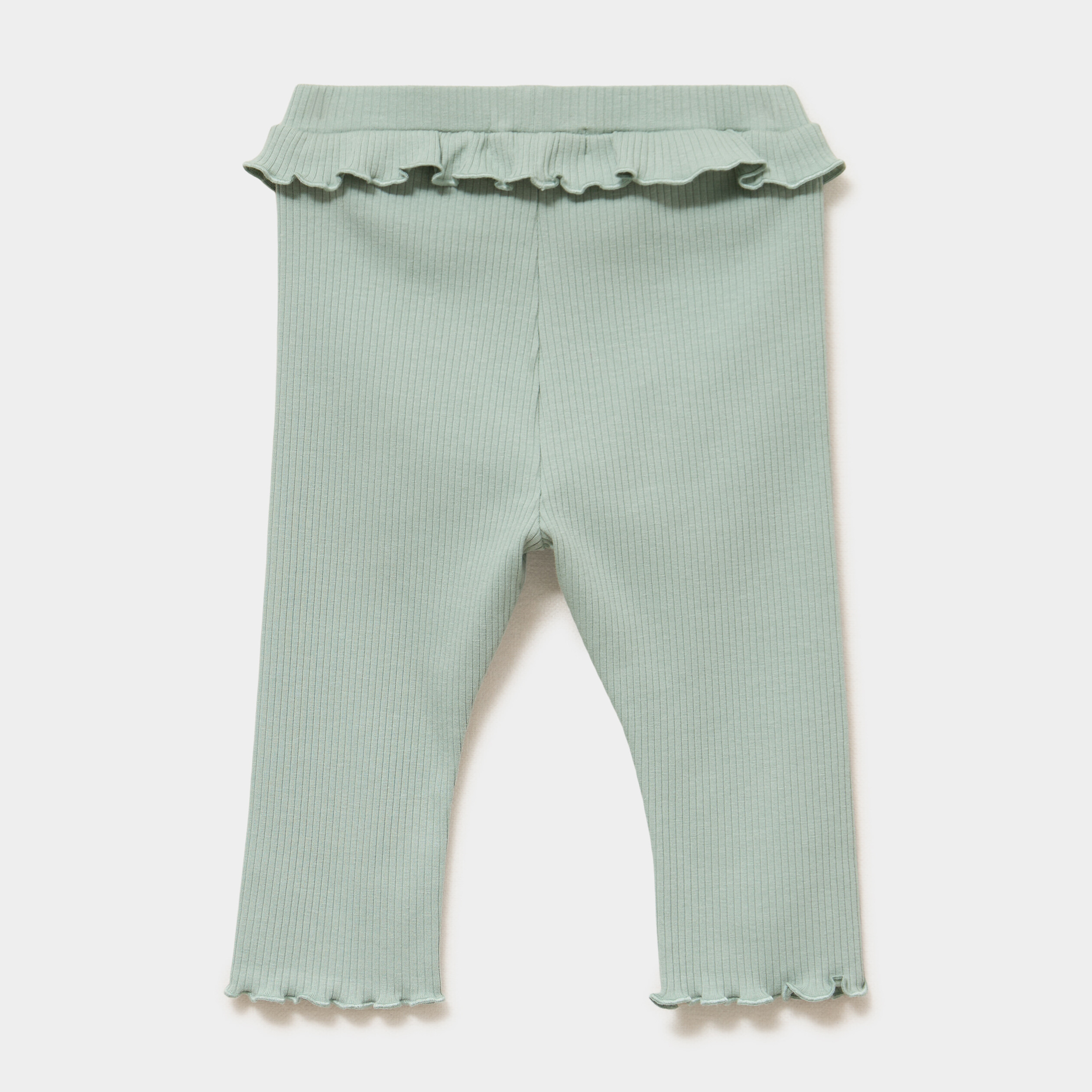 Legging c&ocirc;tel&eacute; &agrave; volants vert pastel b&eacute;b&eacute; fille