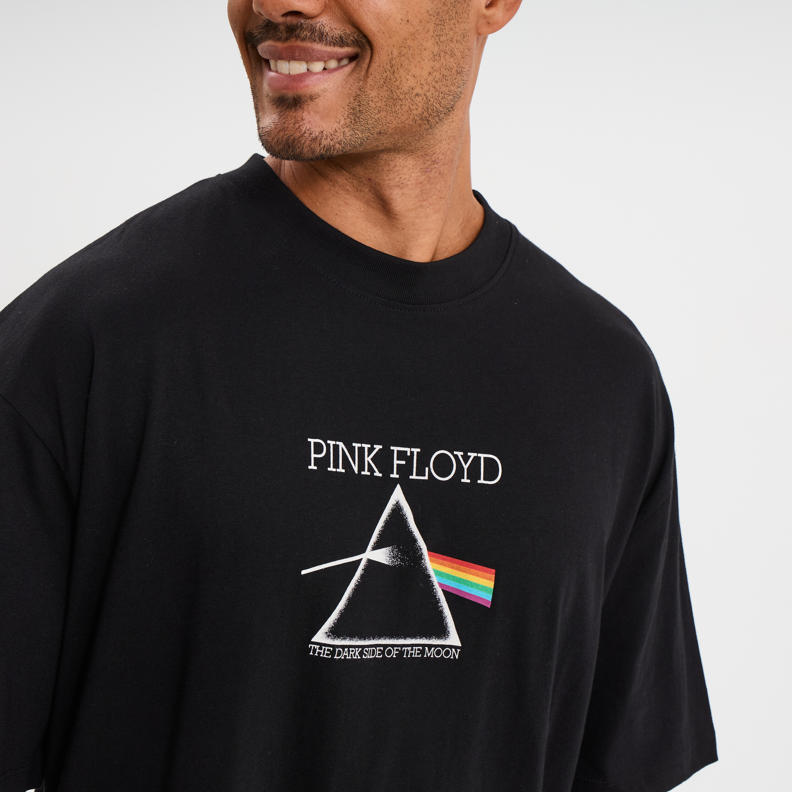 t shirt manches courtes coton pink floyd noir homme T-shirt manches courtes coton Pink Floyd noir homme