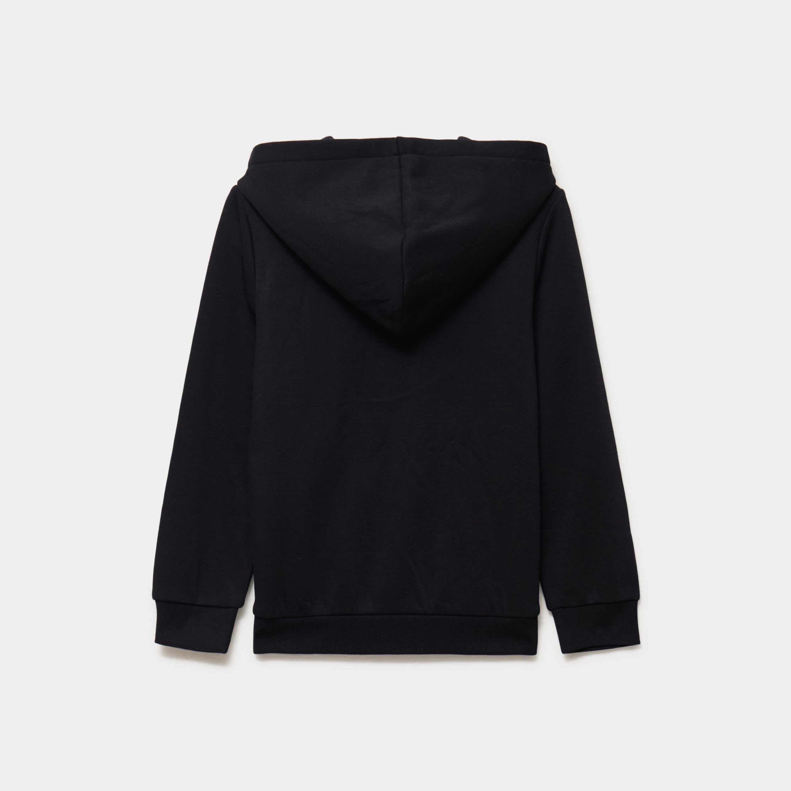 Sweat zipp&eacute; &agrave; capuche en molleton noir gar&ccedil;on