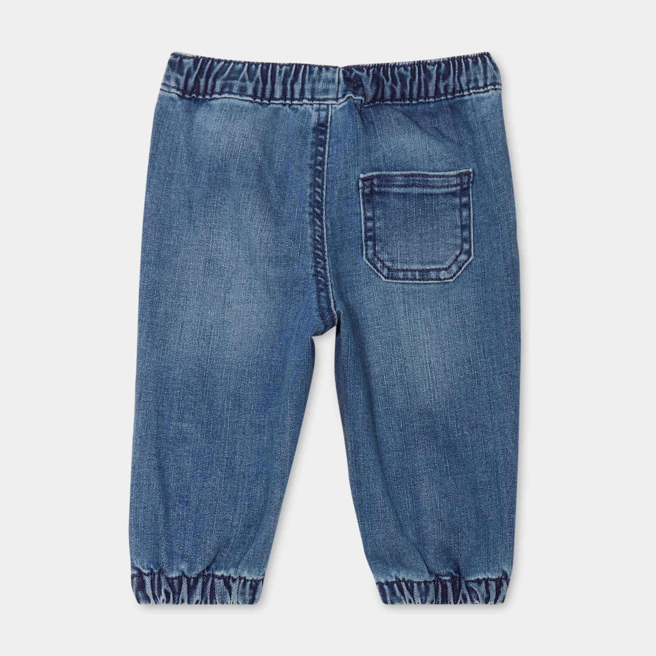 Jeans jogger bas &eacute;lastiqu&eacute; coton denim stone b&eacute;b&eacute; gar&ccedil;on