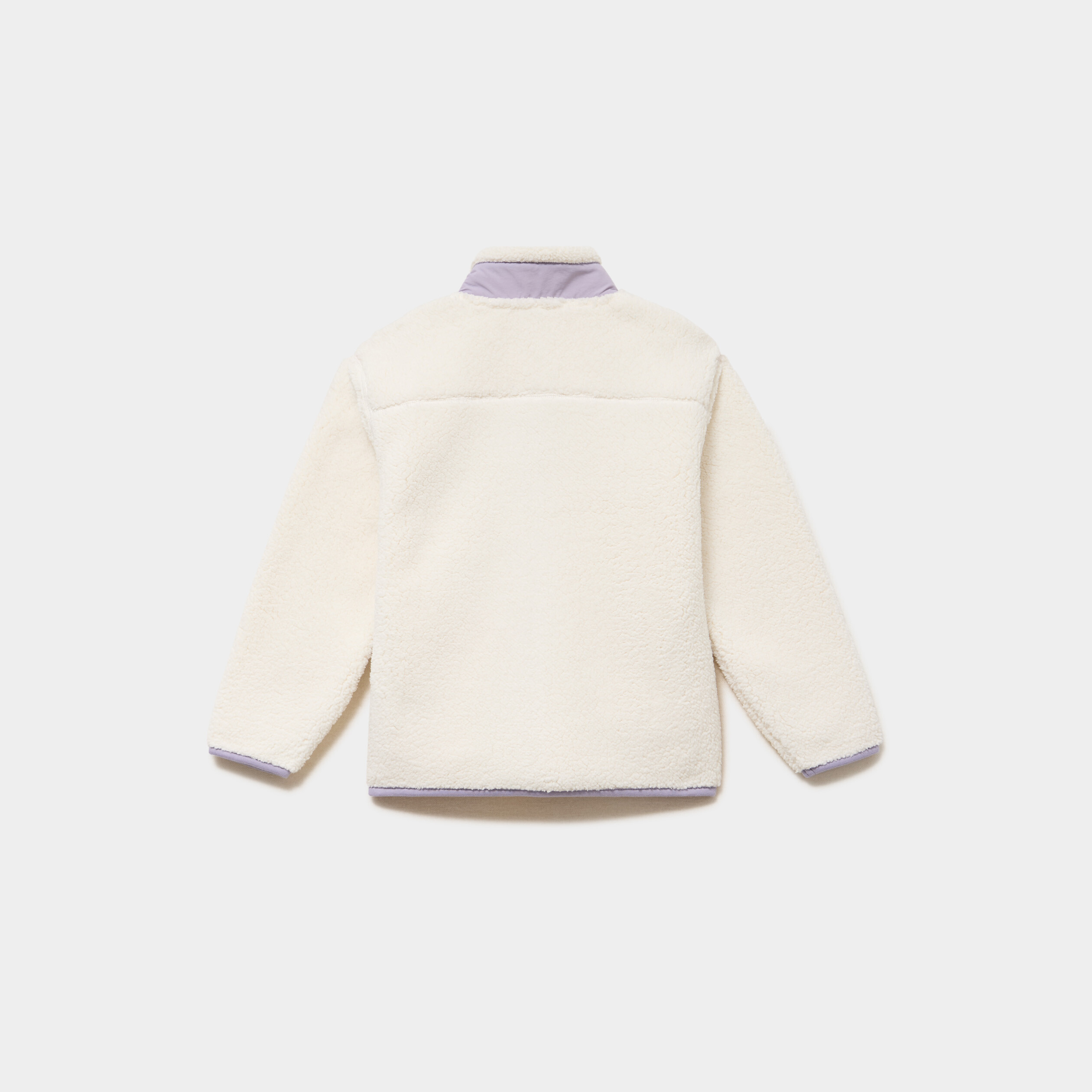 Gilet zipp&eacute; effet sherpa blanc fille