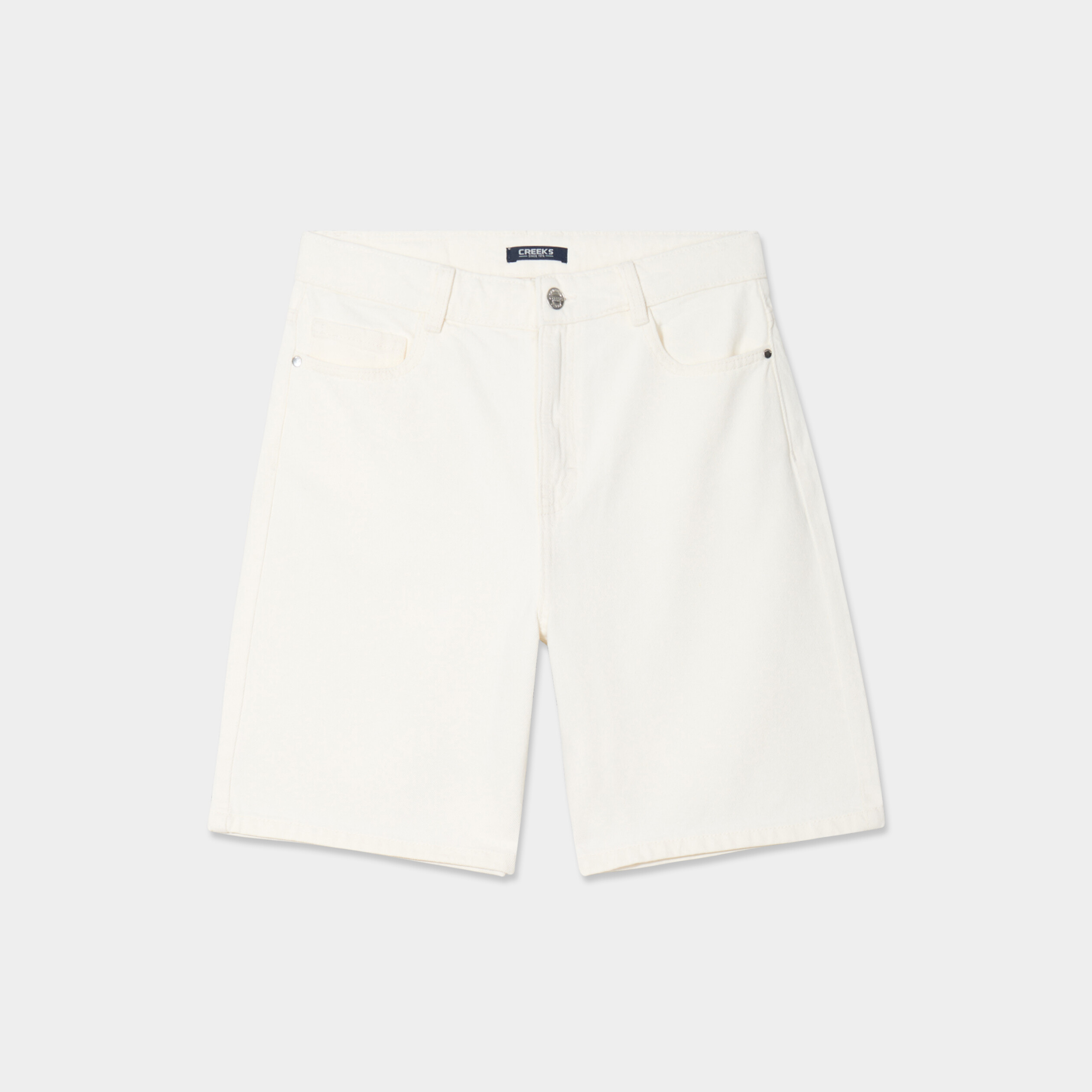 bermuda droit coton ecru femme Bermuda droit coton ecru femme
