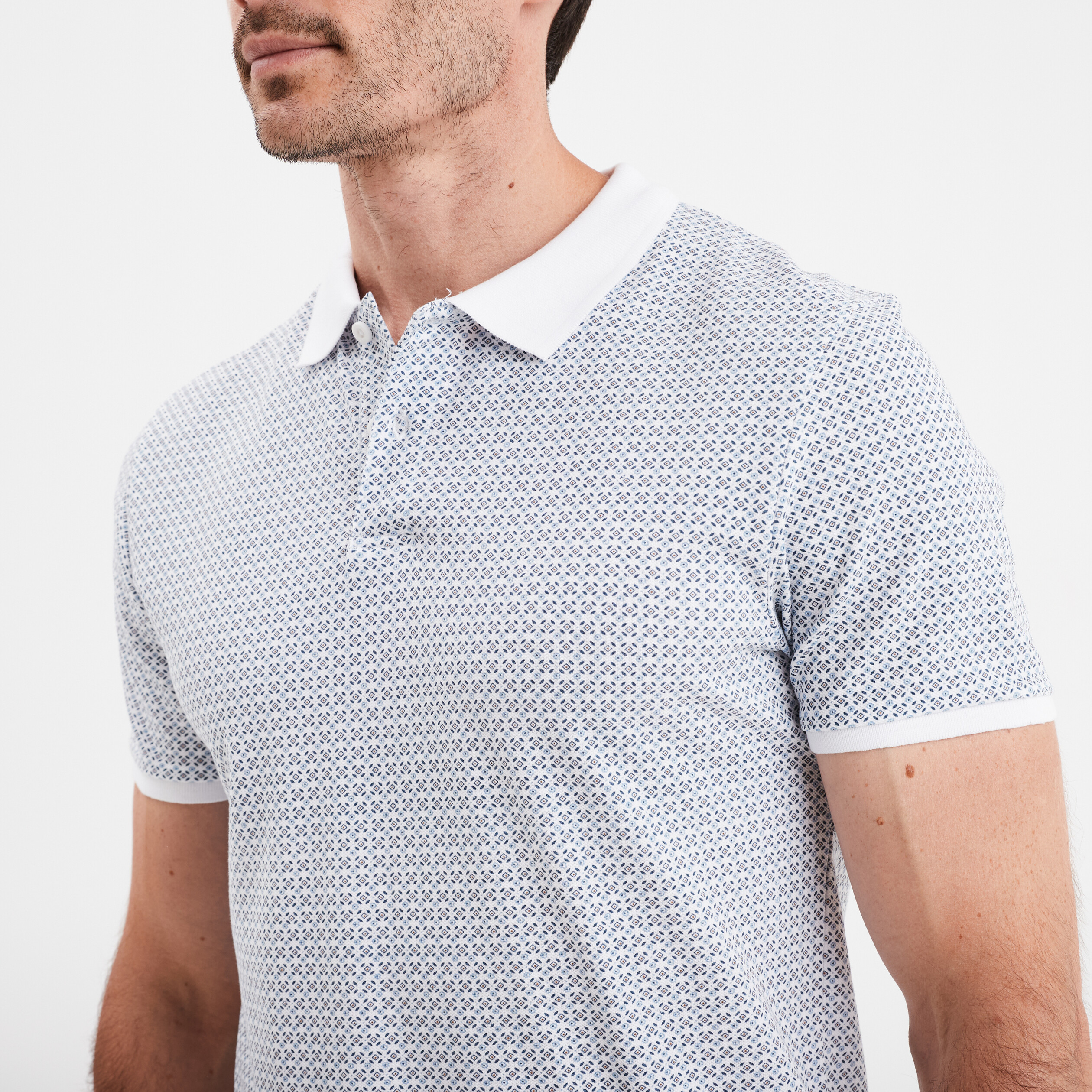 polo droit manches courtes coton ecru homme Polo droit manches courtes coton ecru homme