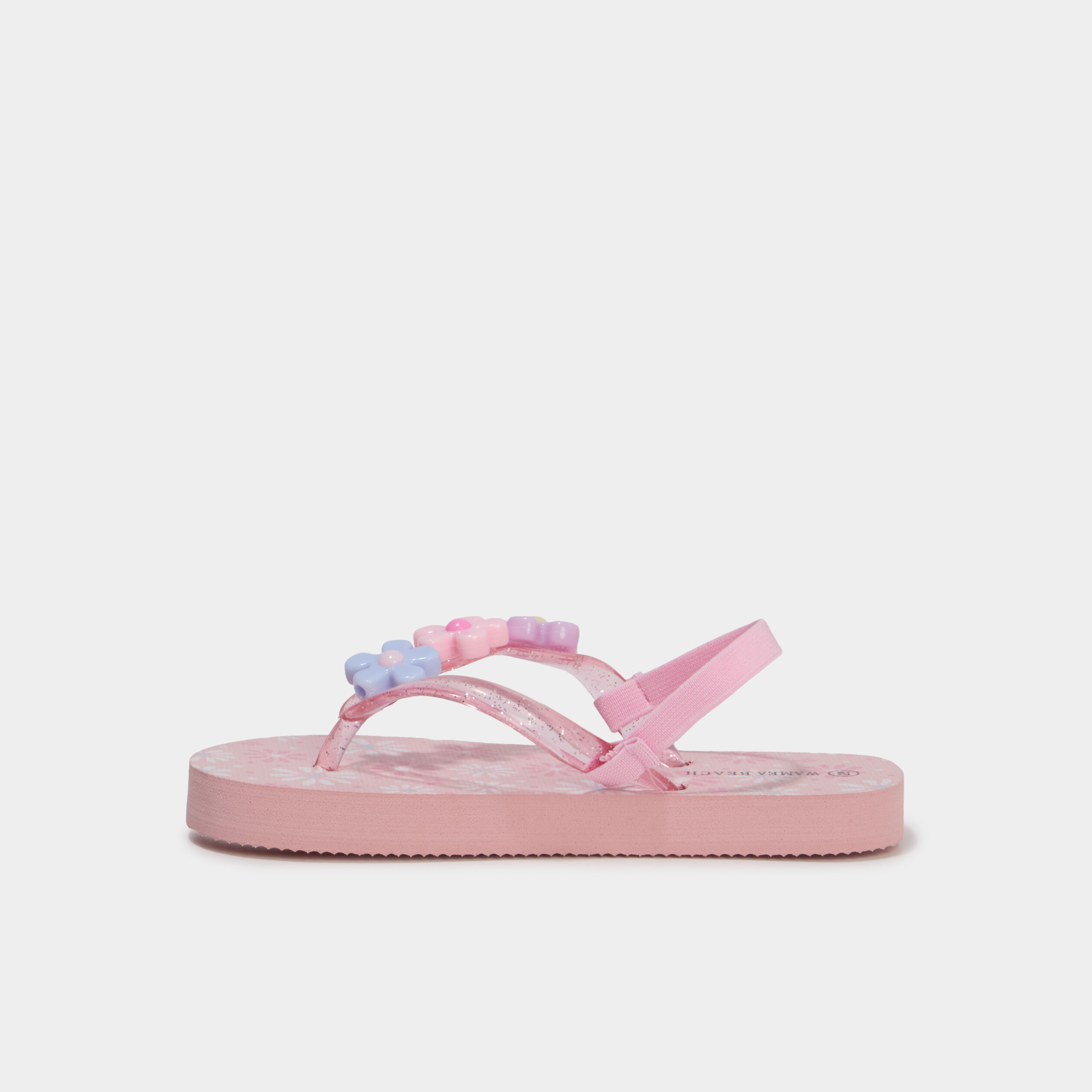 Tongs d&eacute;tails fantaisie rose fille