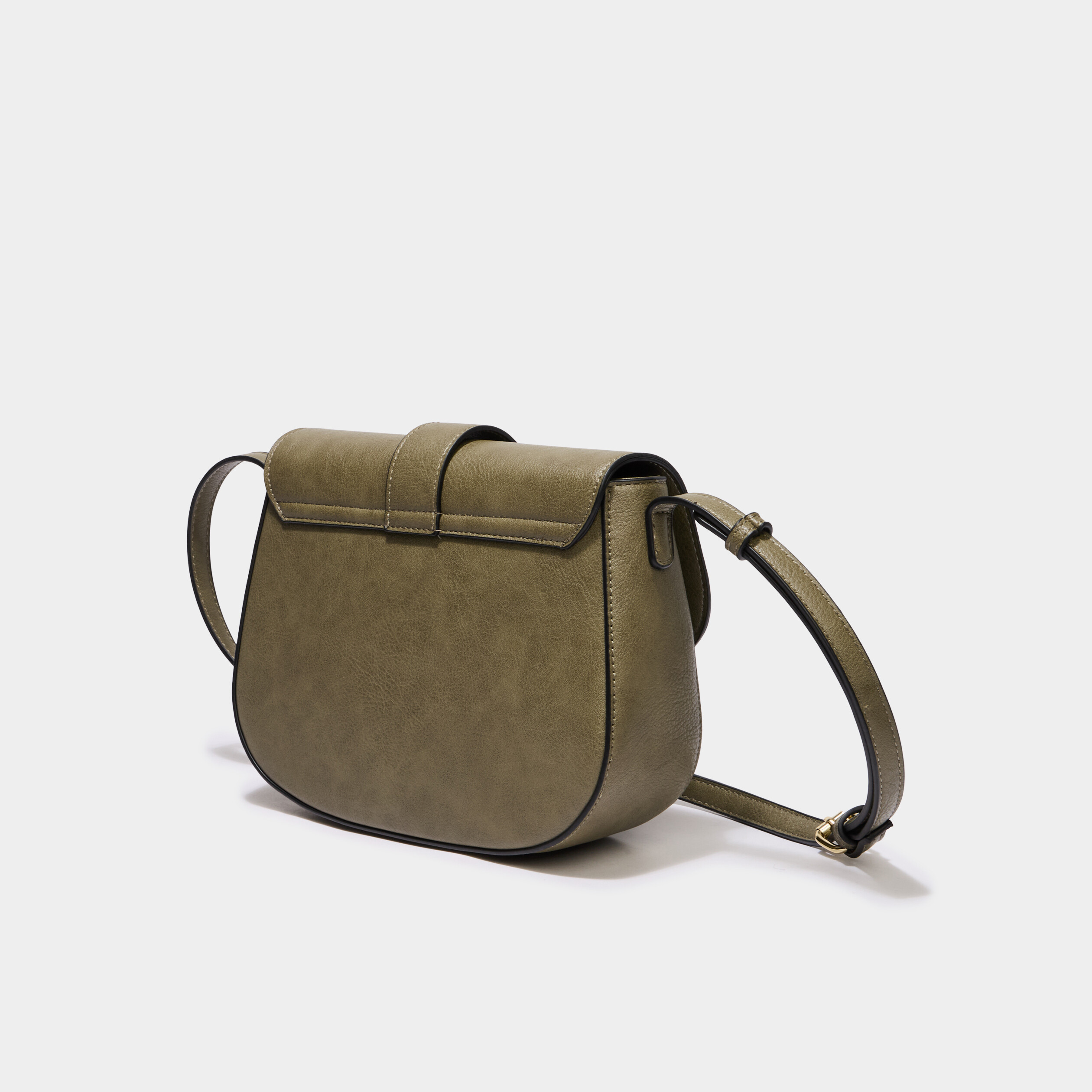 Sac besace en bandouli&egrave;re vert kaki femme