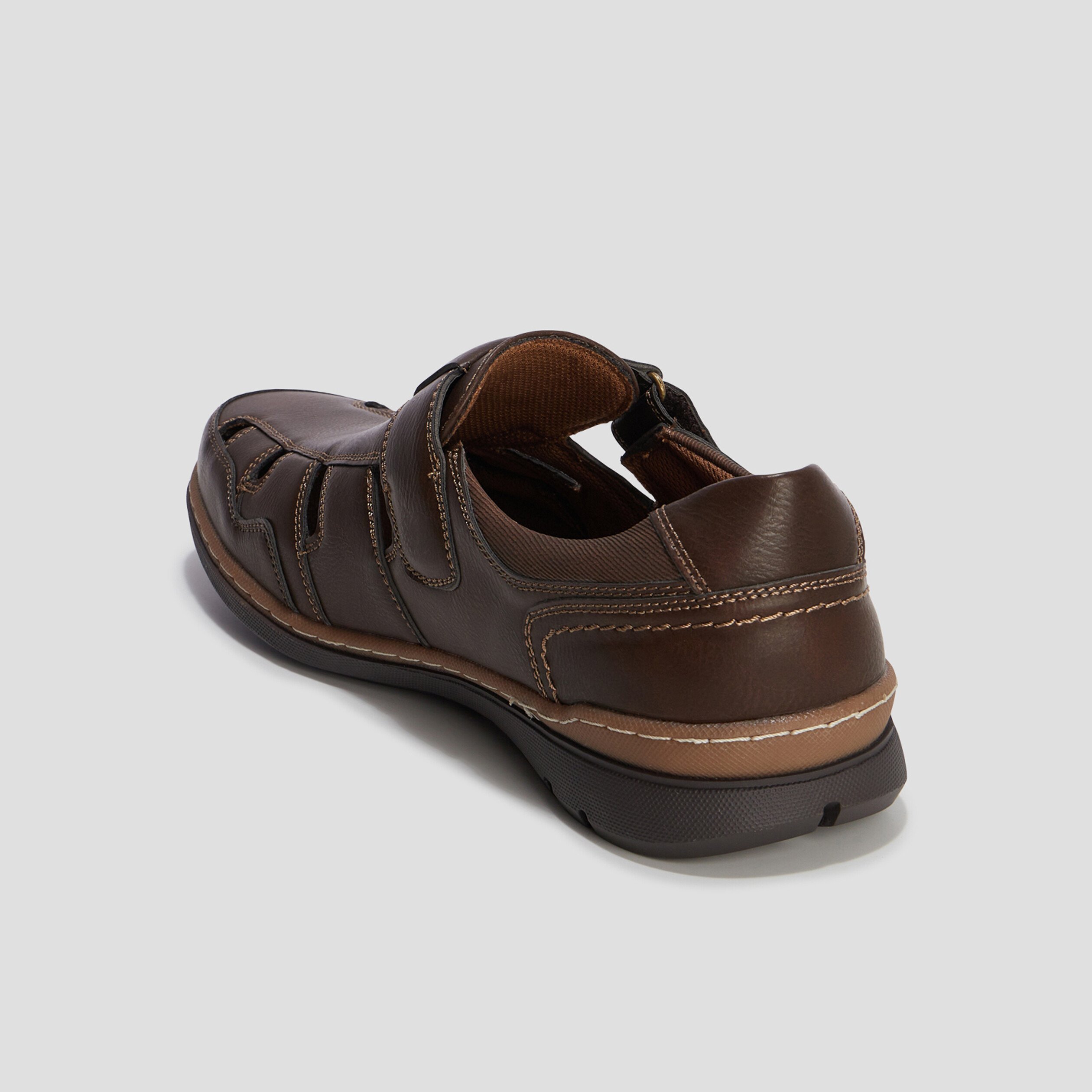 sandales a scratchs marron homme Sandales à scratchs marron homme