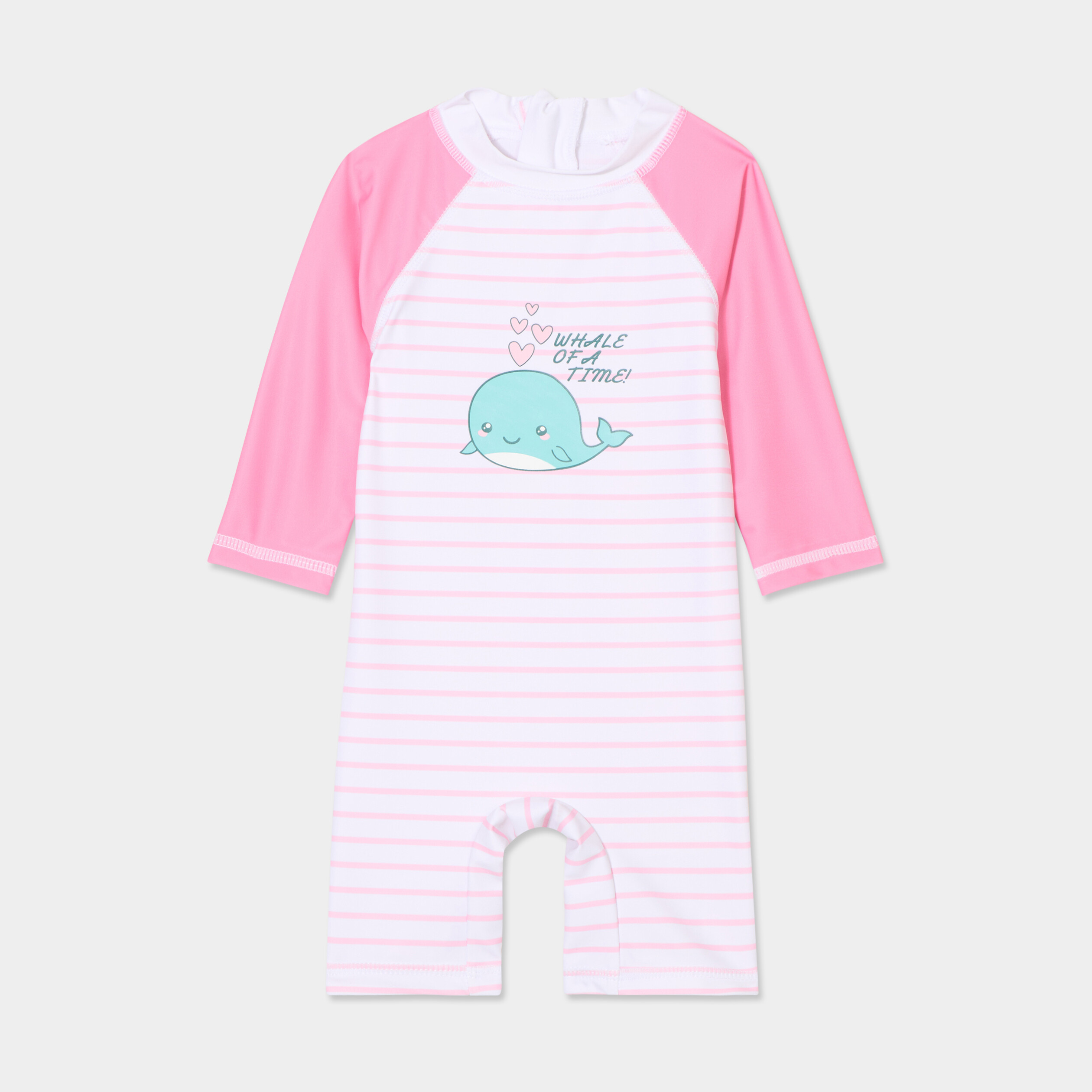 Combinaison de bain rose b&eacute;b&eacute; fille