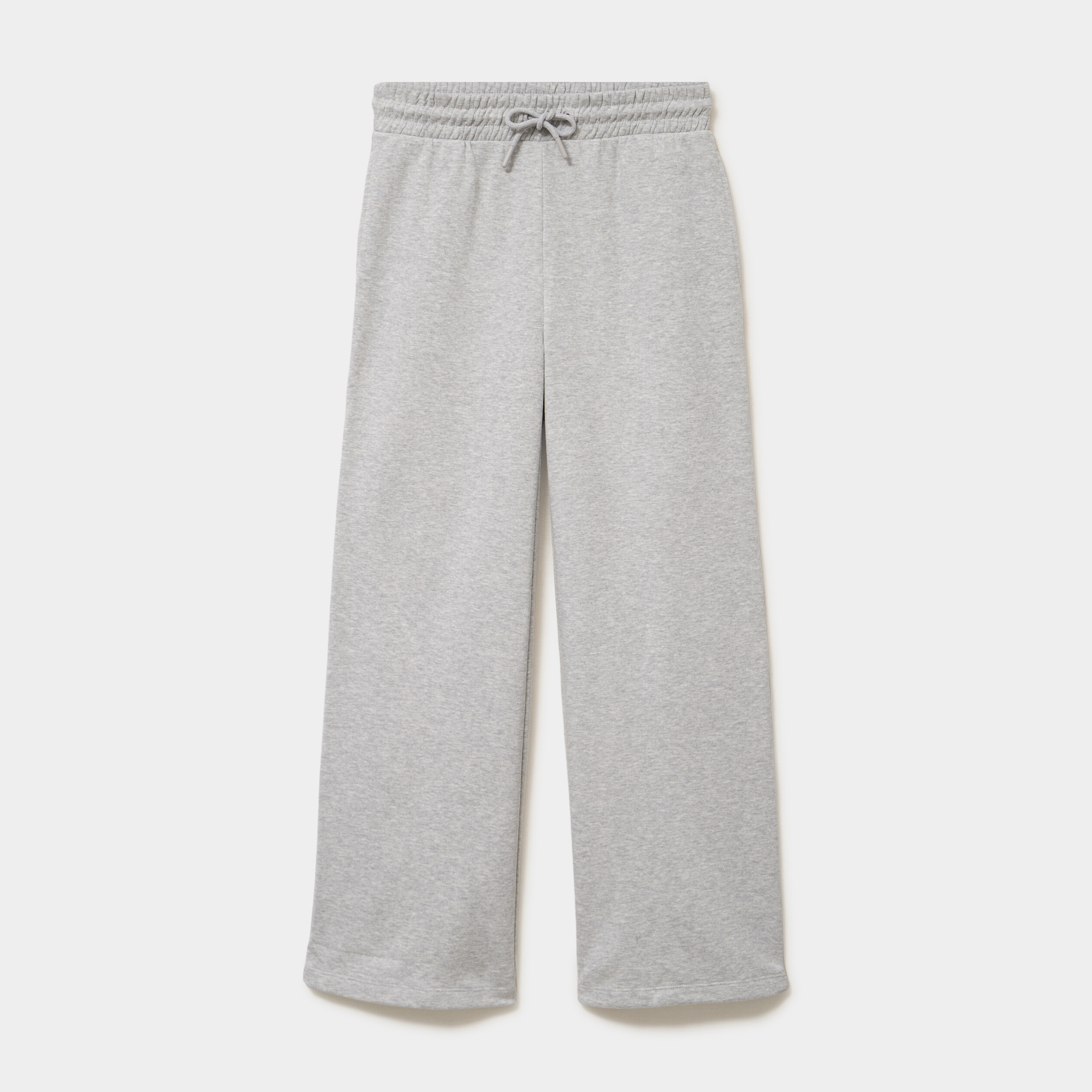 Pantalon de jogging molletonn&eacute; large gris clair femme