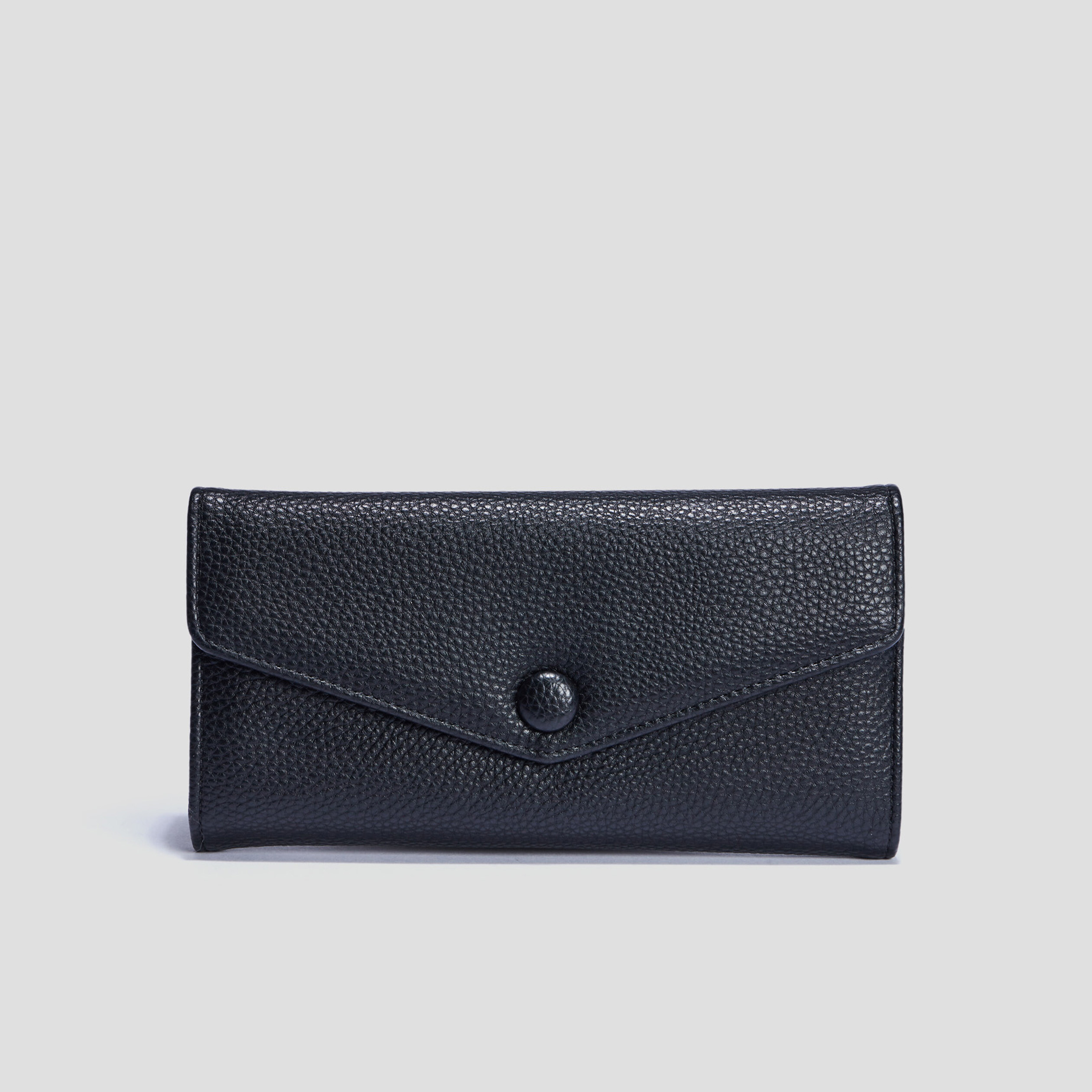 Portefeuille rectangulaire noir femme